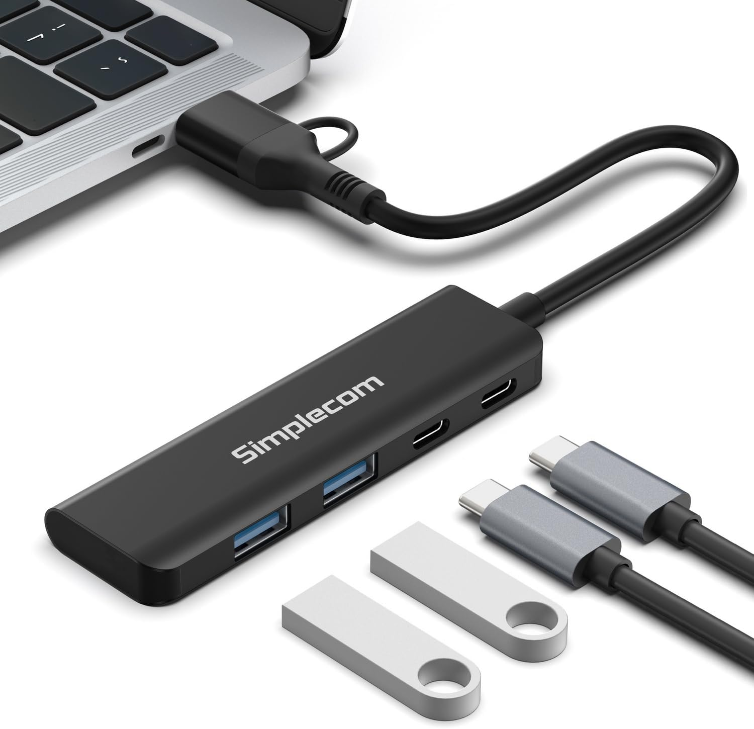 The Simplecom CH385 Superspeed USB-A and USB-C 4-Port Combo Hub image number 1