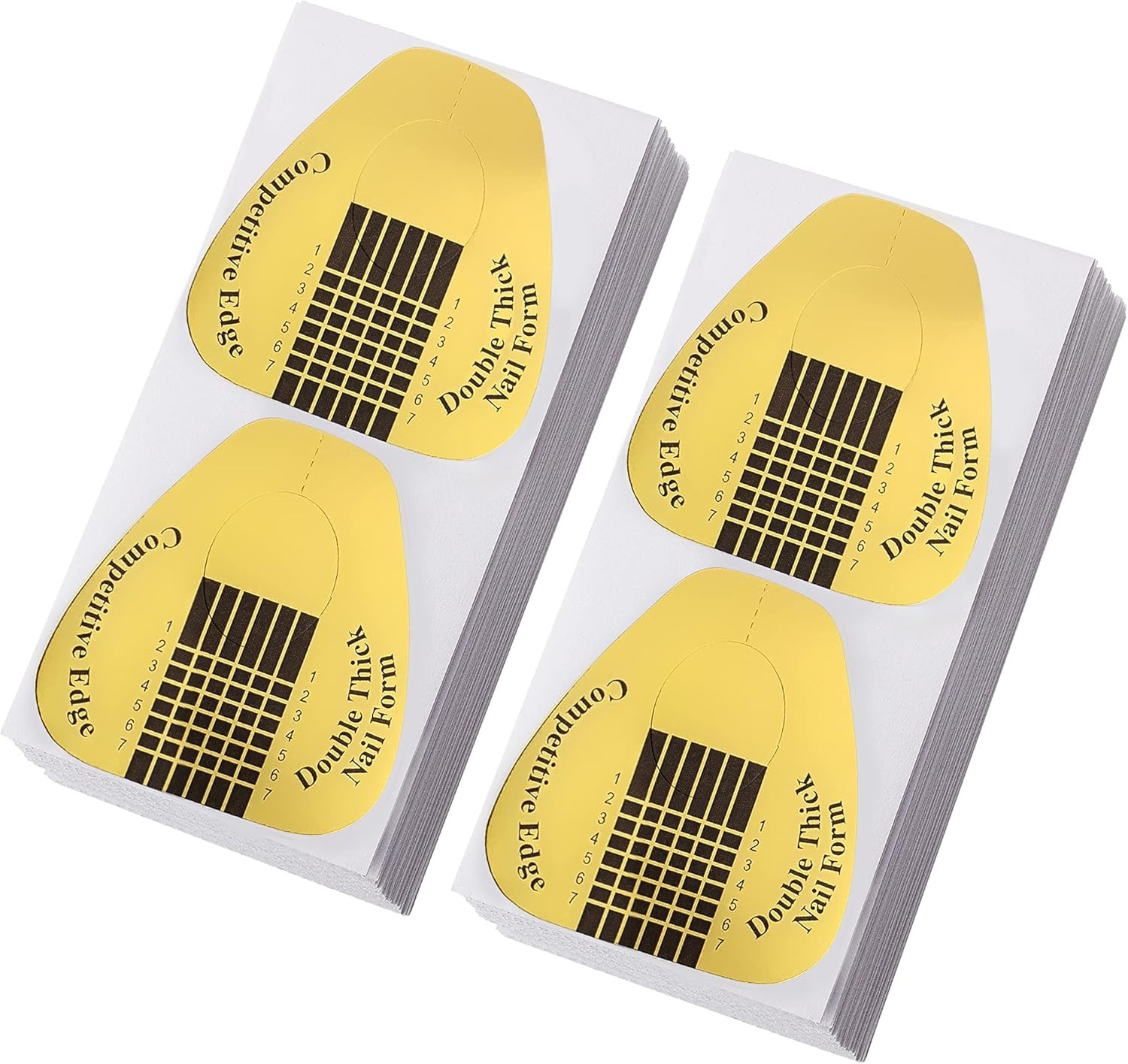 Subay 200Pcs Professional Long Nail Forms for Acrylic Nails, Polygel Nails, Thick Nail Extension Forms for Nail Art Tips, Premium Acrylic Nail Paper Forms, Nail Former Stickers for Professional Use image number 6