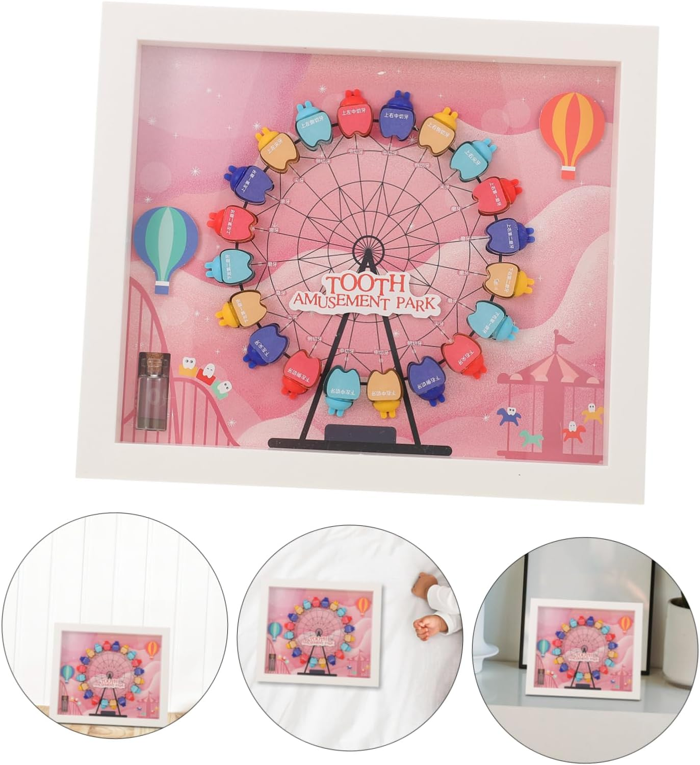 VICASKY Tooth Box Decorative First Tooth Keepsake for Boys Durable Storage Holder Compact Design for Newborn Memories Elegant Nursery Decor image number 6