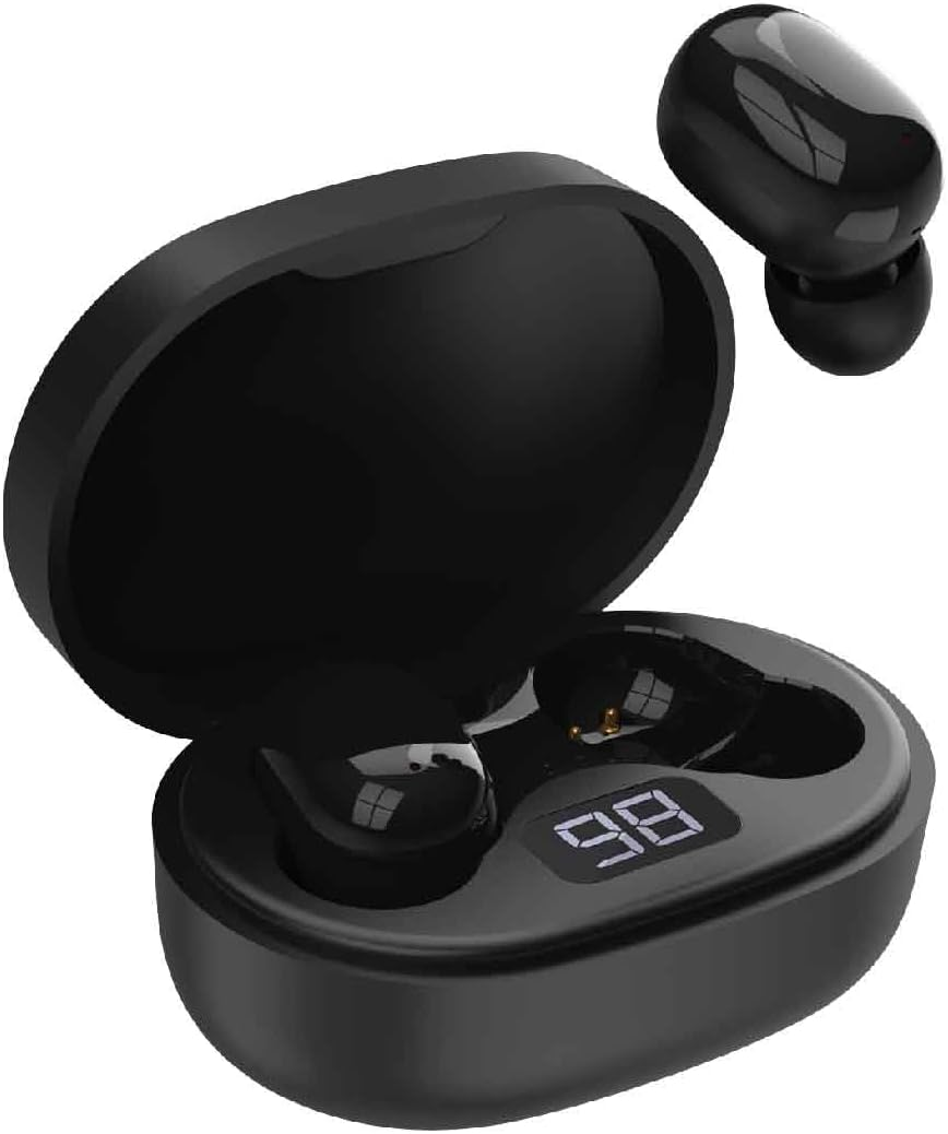 Laser TWS Mini Earbuds with ENC and LED Display Black, Wireless, Bluetooth, Charging Case, Battery Level Display