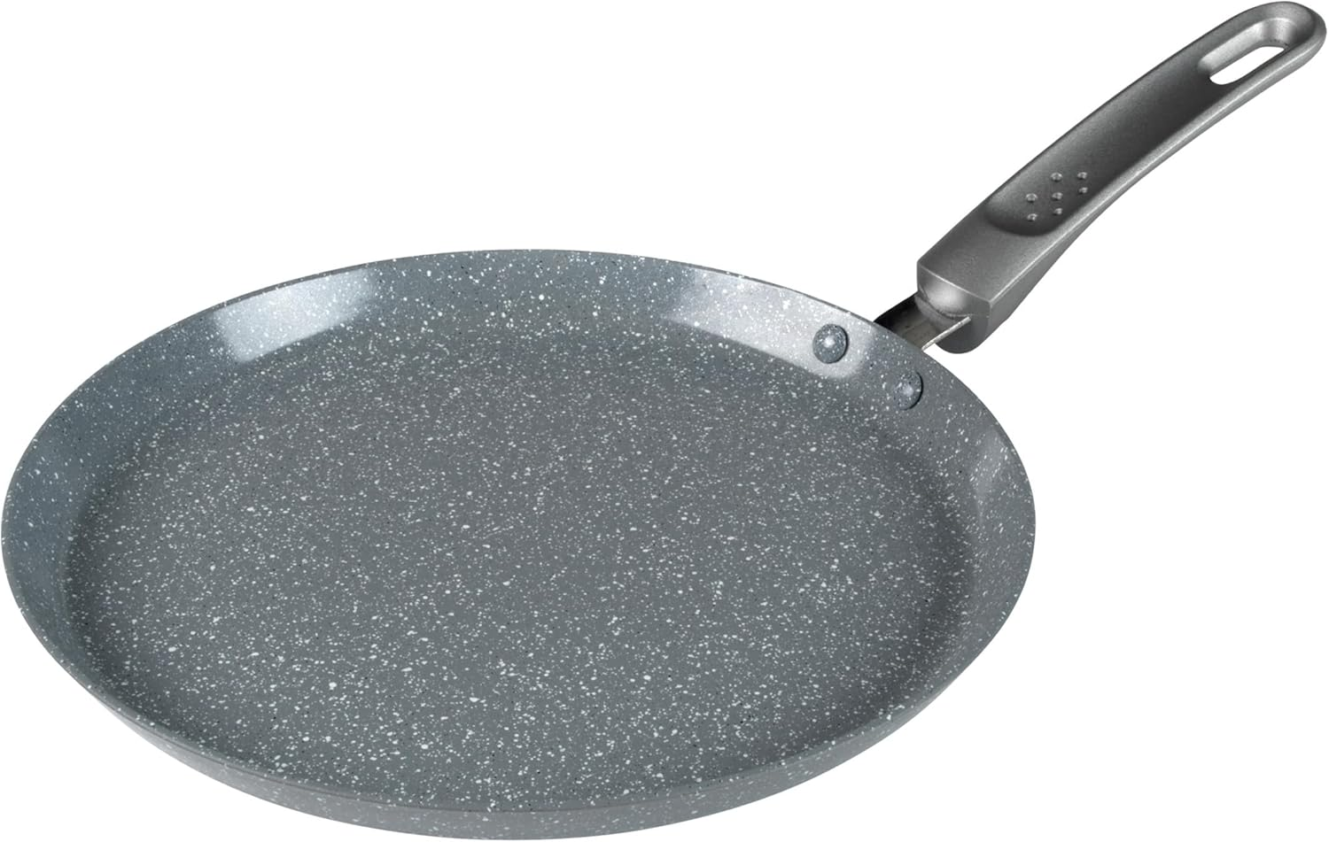 SALTER BW13656GEU7 25 Cm Pancake Pan - Marblestone Non-Stick Pan, Pfoa-Free, Easy to Clean, Soft Touch Handle, Crepe Pan, Forged Aluminium, Induction Safe, for Omelette, Chapati image number 3