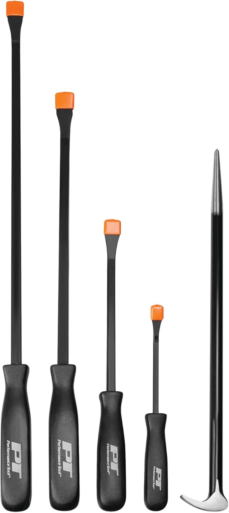 Performance Tool W2022 15-Inch Heavy-Duty Flat Pry Bar, Integrated Nail Puller, Rust & Corrosion Resistant Enamel Finish, Ultra-Durable Forged Heat-Treated Carbon Steel, Crow Bar, Wrecking Bar, Flat