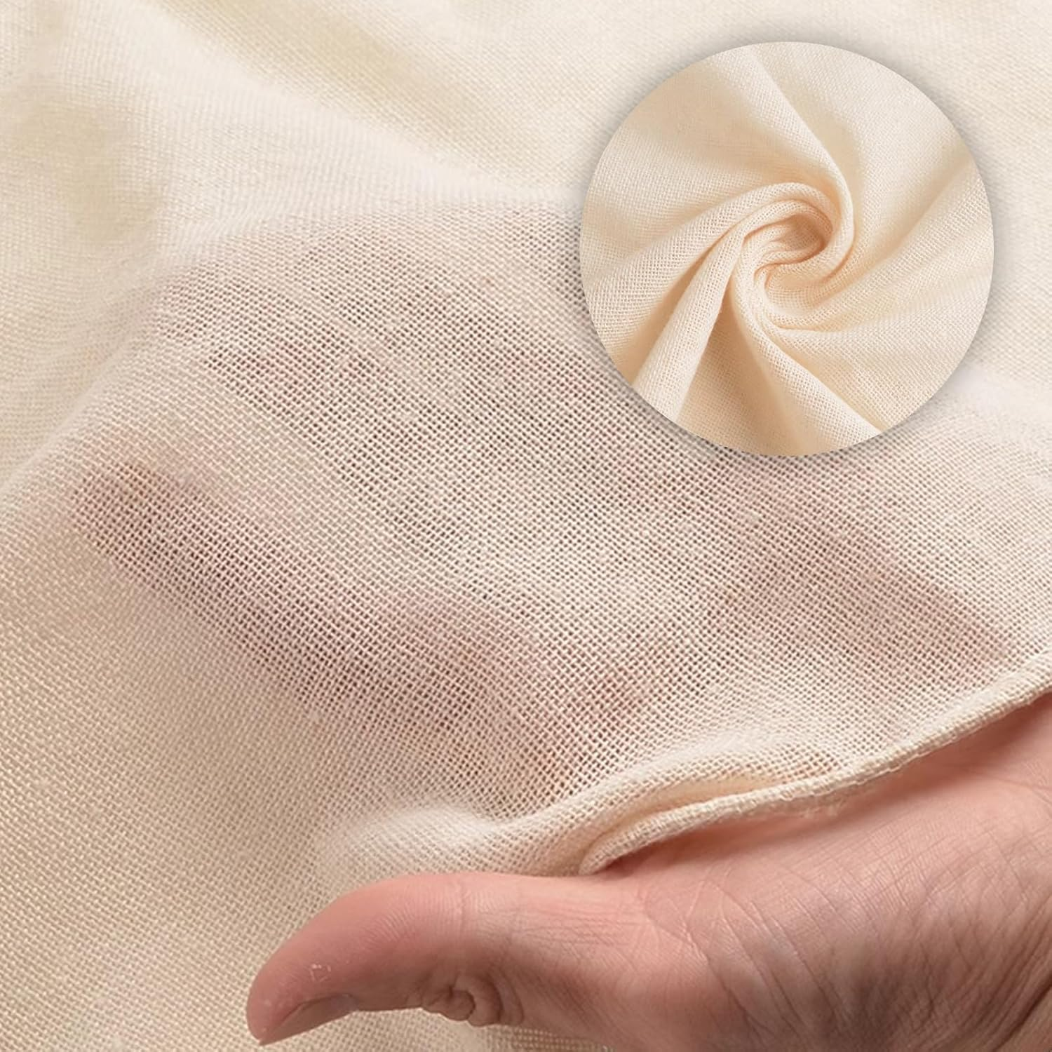 3 Pcs Grade Cheesecloth, Cheese Cloths, Dual Layer Design Pure Cotton Muslin Cloths, Ultra Fine Soft Square Cheesecloth Cheese Cloths Muslin Cloth Weave Fabric Filter for Cooking, Baking