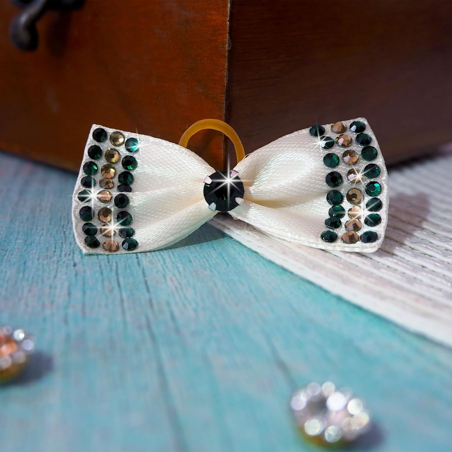 Sourcing Map 1440 Pcs Rhinestones Flatback Crystal Glass Gems for Crafts Clothes DIY Decoration(Ss20 4.8Mm,Olive Green) image number 4