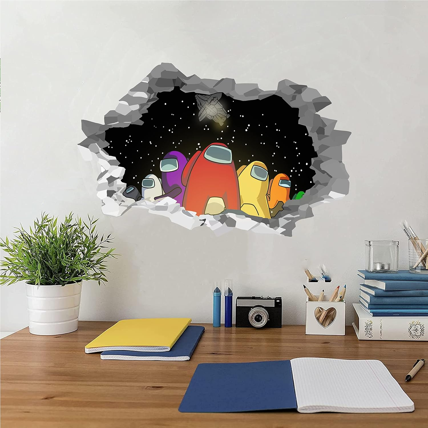 Among Us Wall Stickers for Bedroom Wall Decals,Wall Decor for Kids,Computer Desk Wall Waterproof Hot Game Stickers for Laptop,Water Bottles image number 2