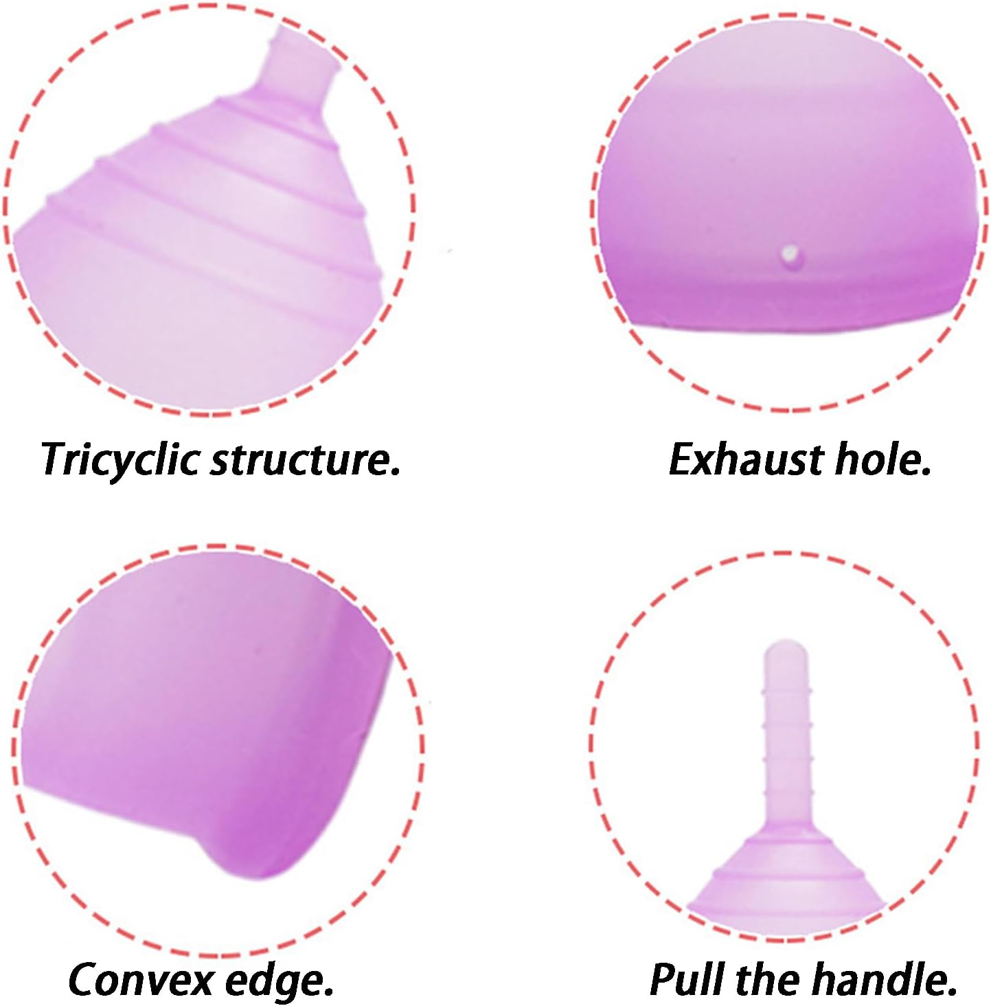 3PCS Foldable Menstrual Sterilizing Cup Set Women Hygiene Cups with Collapsible Silicone Cup S Size