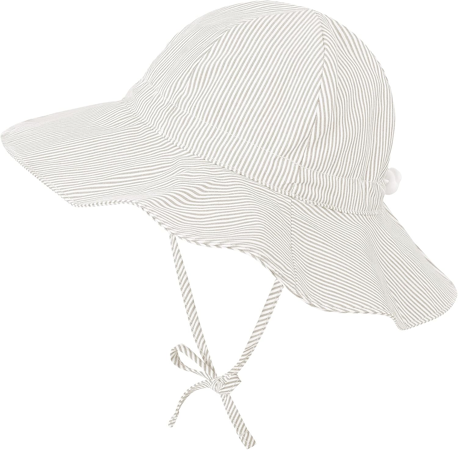 Zando Baby Boy Beach Hat Baby Girl Sun Hat UPF 50+ Toddler Caps for Boys Girls Infant Wide Brim Hats Baby Bucket Hat, Beige, 6-12 Months image number 2