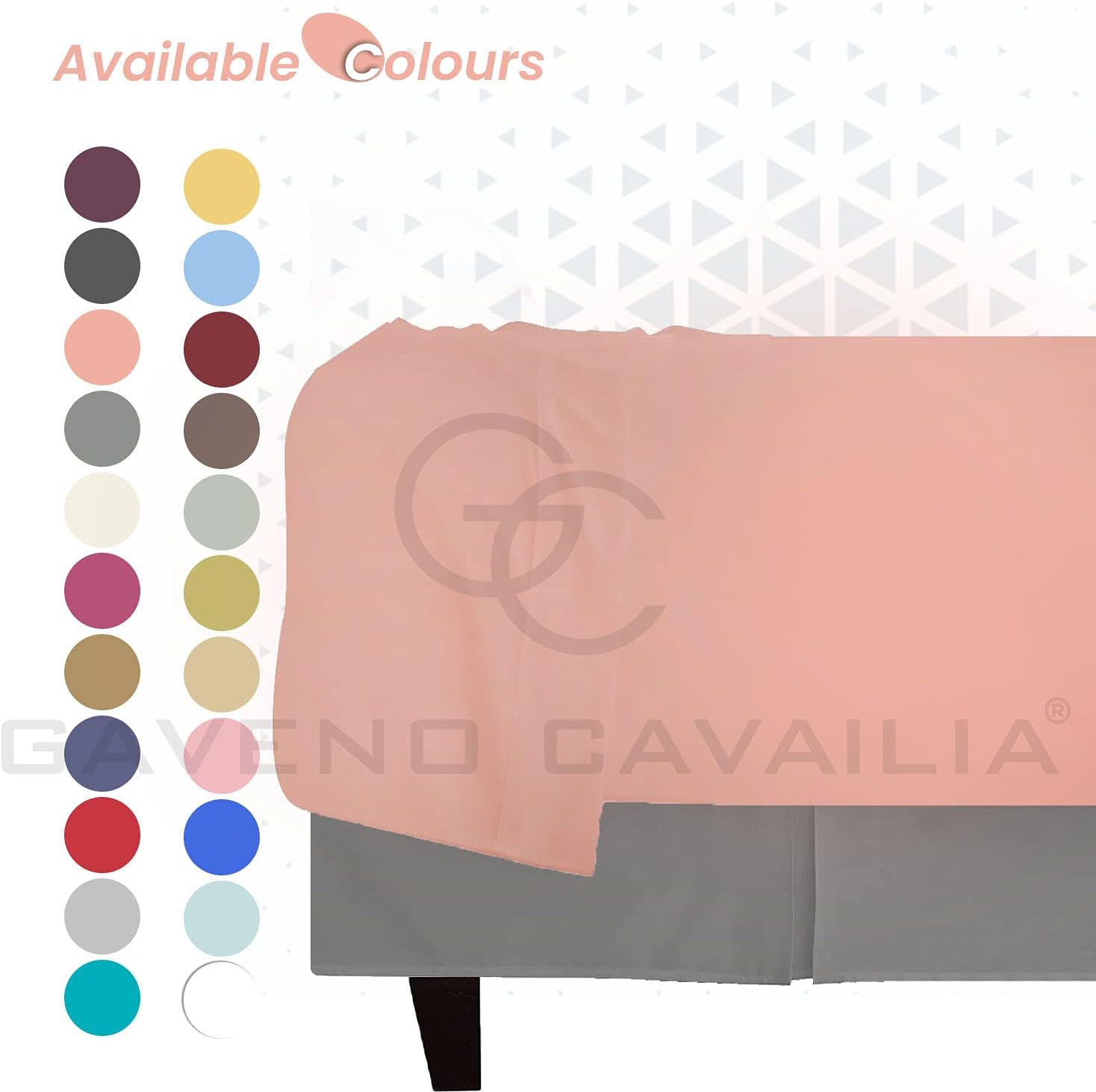 Hotel Quality King Size Flat Sheet- Polycotton Fabric Percale Non Iron Bedding- Super Soft Bedding Linen Set- Blush Pink image number 6