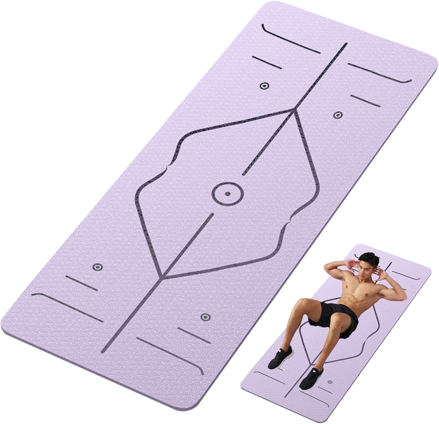 Shock Absorption Mat, Home Gym Accessories, Pilates Mat, Portable and Lightweight, Shock Absorption Support, 18.5X6.1X6Cm for Pilates Stretching Floor & Fitness Workouts image number 4