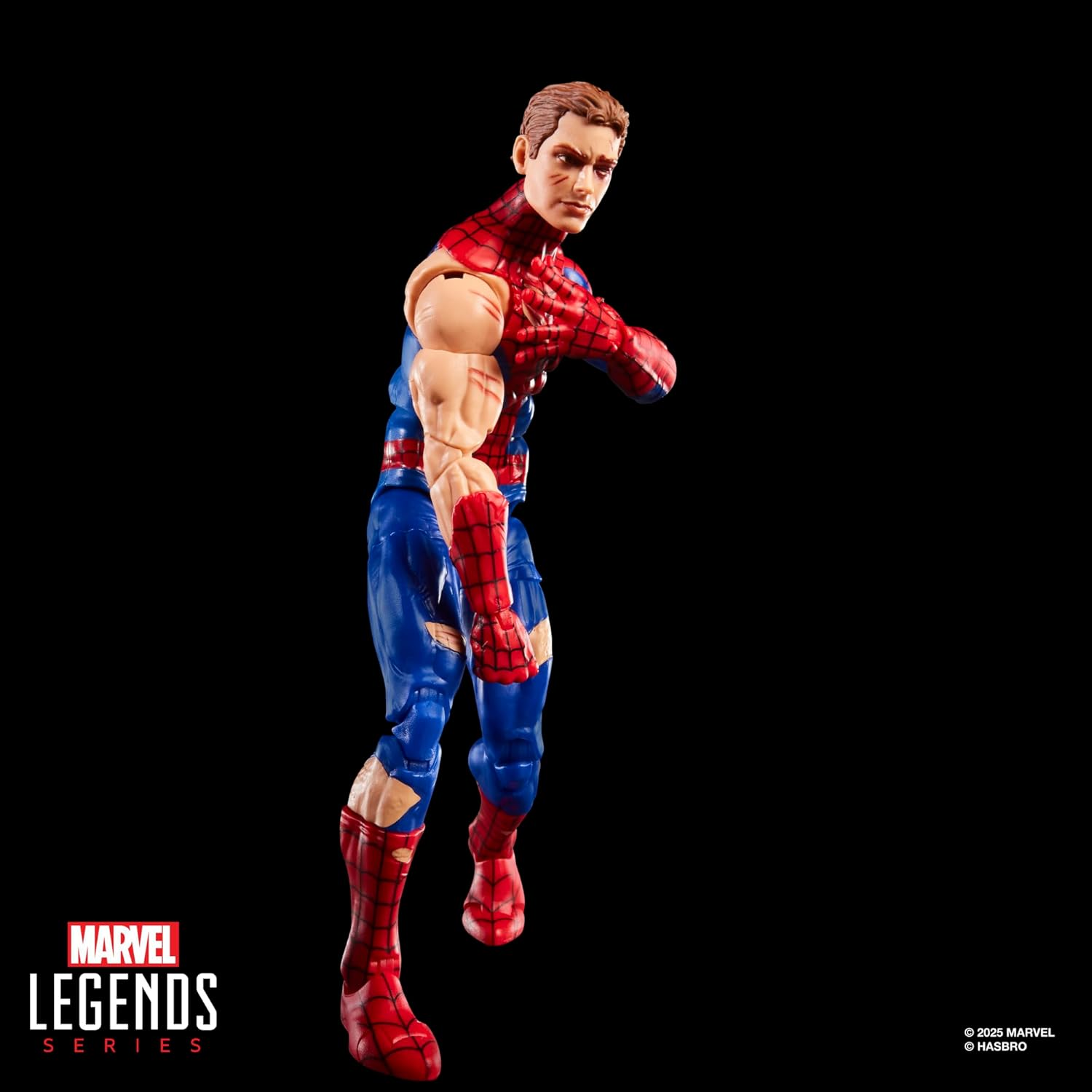 Marvel Legends Series Magic: the Gathering Battle-Damaged Spider-Man, 6-Inch Action Figure Toy plus Exclusive Foil Collectible Card Game Trading Card image number 4