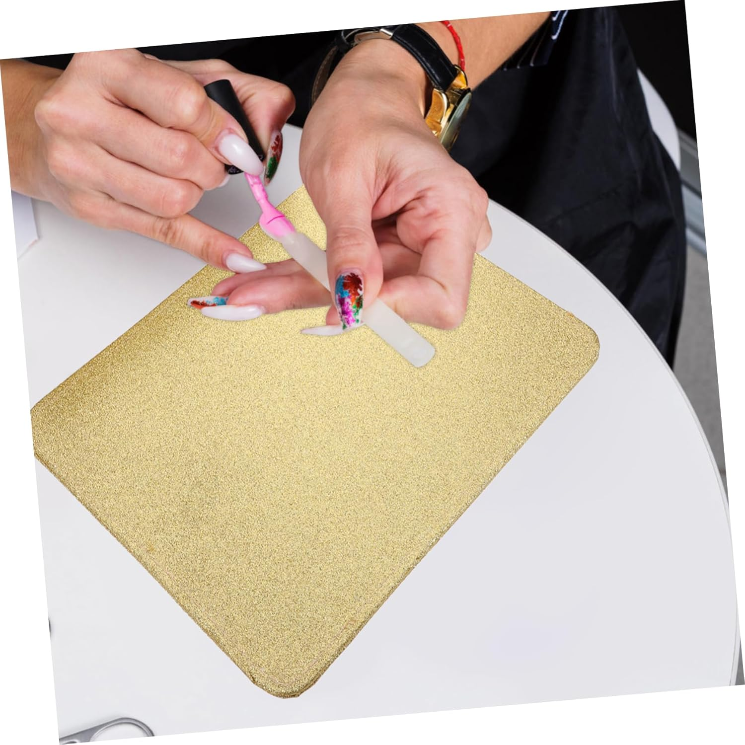 ADOCARN 1Set Nail Art Hand Rest Cushion for Manicure Compact and Lightweight Nail Arm Support Easy to Clean Hand Pillow with Mat and Use Versatile image number 2