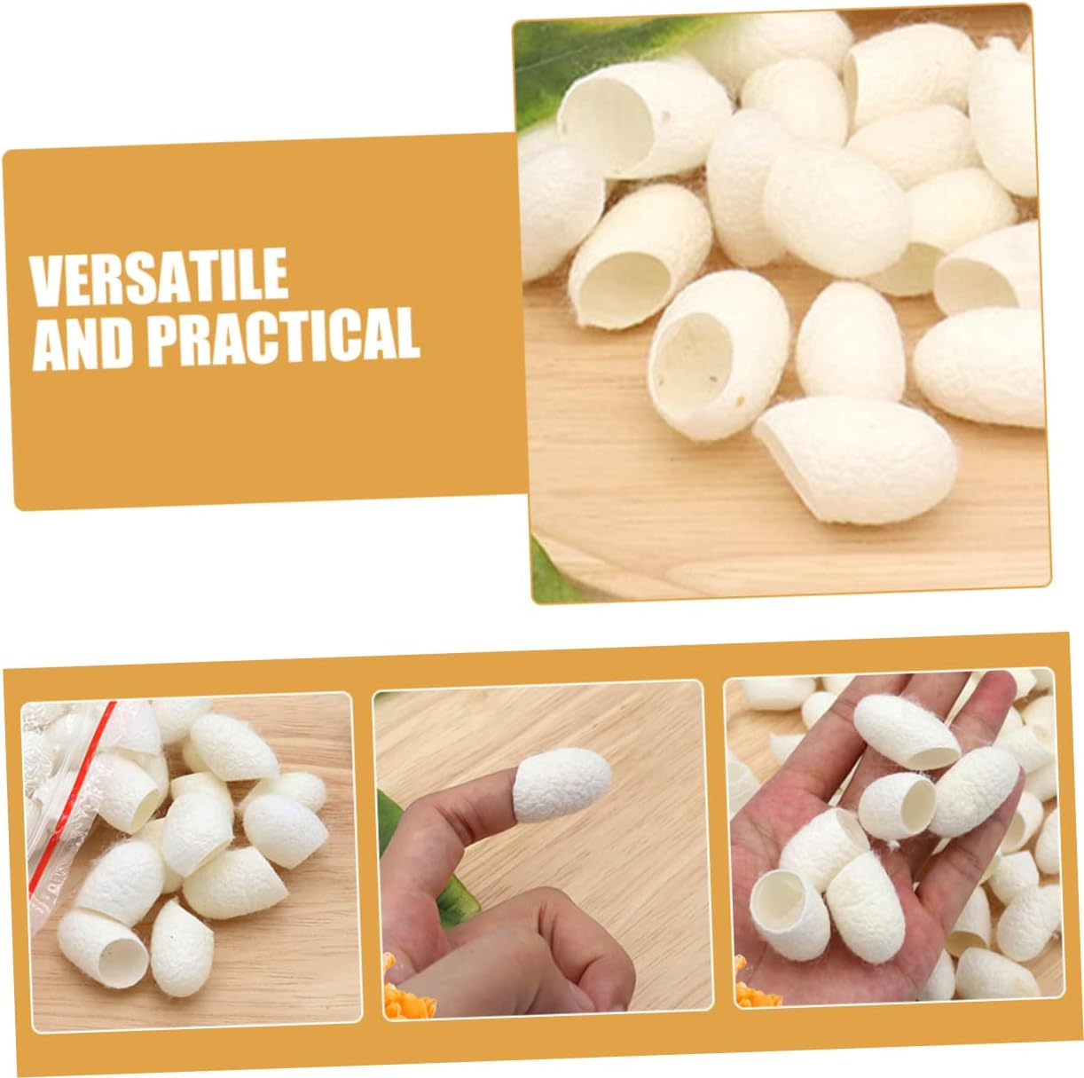 Healvian 20Pcs Silkworm Face Cleaning Supplies Exfoliating Balls Natural for Sensitive Skin image number 4