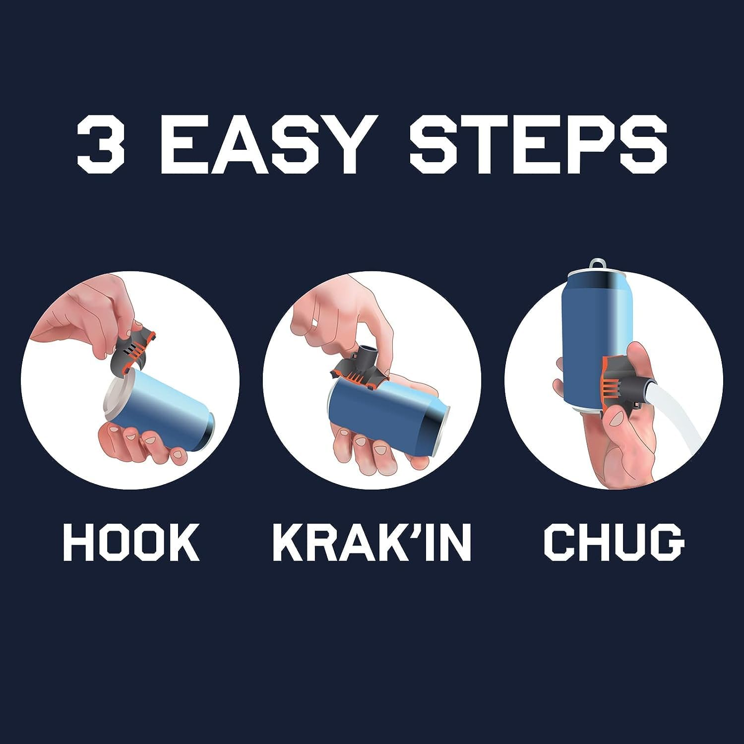 Zurligi Kraken Shotgun Tool, Innovative Multi-Function Krak in Shotgun Bottle Opener with Keychain, Shotgun Tool for Golf Course, Beach, Grad Party, Bachelorette Party, College House Party image number 5