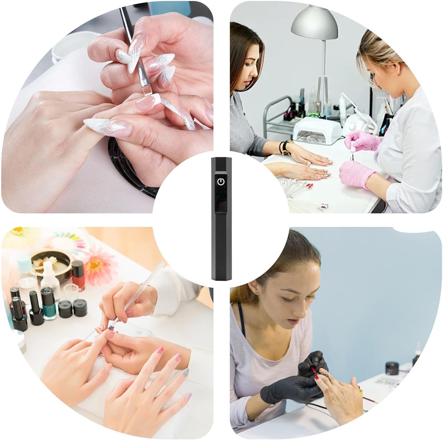 Lamp for Nails - Nail Uv Lamp | Nail Gel | Portable Manicure Device for Beginners | Led | Wireless Flash with LED Display, 2 Timing Modes | Dryer for Toenail Home Salon image number 1