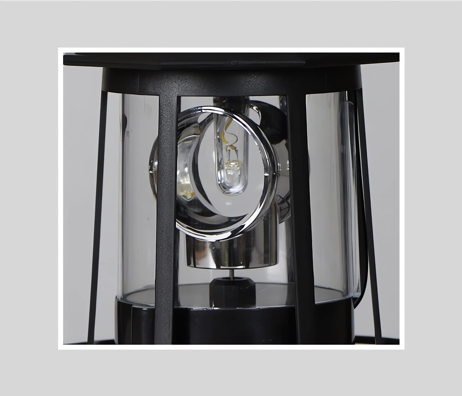 Solar Lighthouse Rotating Light - 360 Degree Light Houses Lamp for Yard, IP65 Waterproof Durable Lighthouse Lamps Towers Statue Lights for Outdoor Garden Pathway Patio (Black -Large - Style B) image number 5