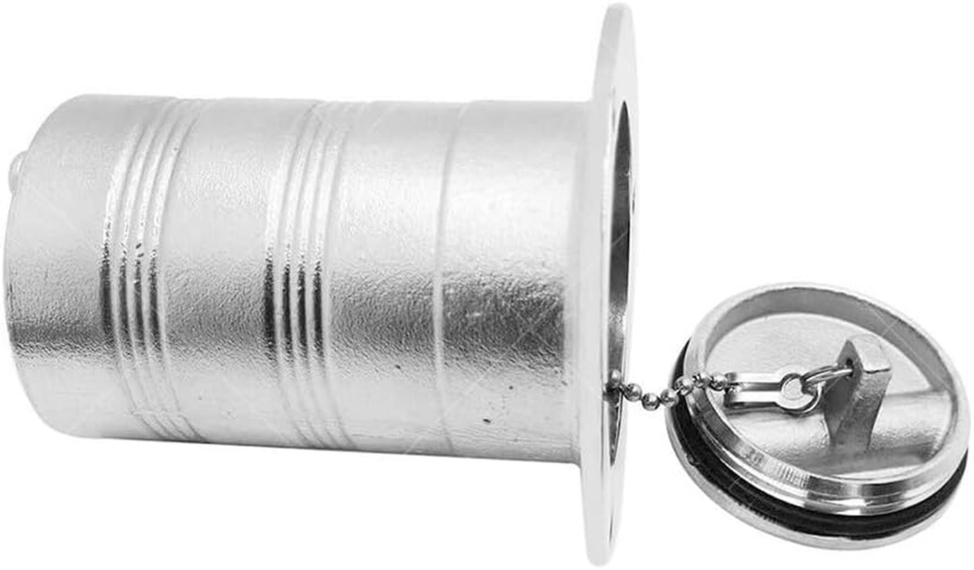 1.5" 38Mm Boat Gas/Fuel/Diesel/Water Deck Fill/Filler with Keyless Cap 1-1/2" Polished 316 Stainless Steel Hardware for Marine Boat Yacht Caravan image number 4