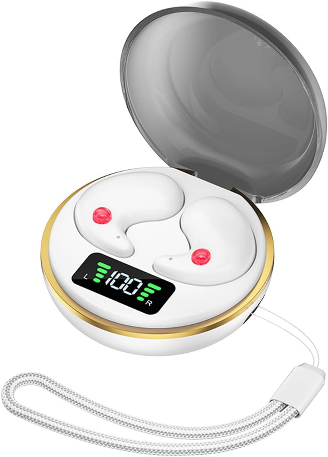 Annadue Invisible Earbuds, Bluetooth Earbuds, Sleep Earbuds, Noise Isolating Sleep Headphones, Wireless Sleep Headphones, Bluetooth 5.3 with Charging Case, for Side Sleep