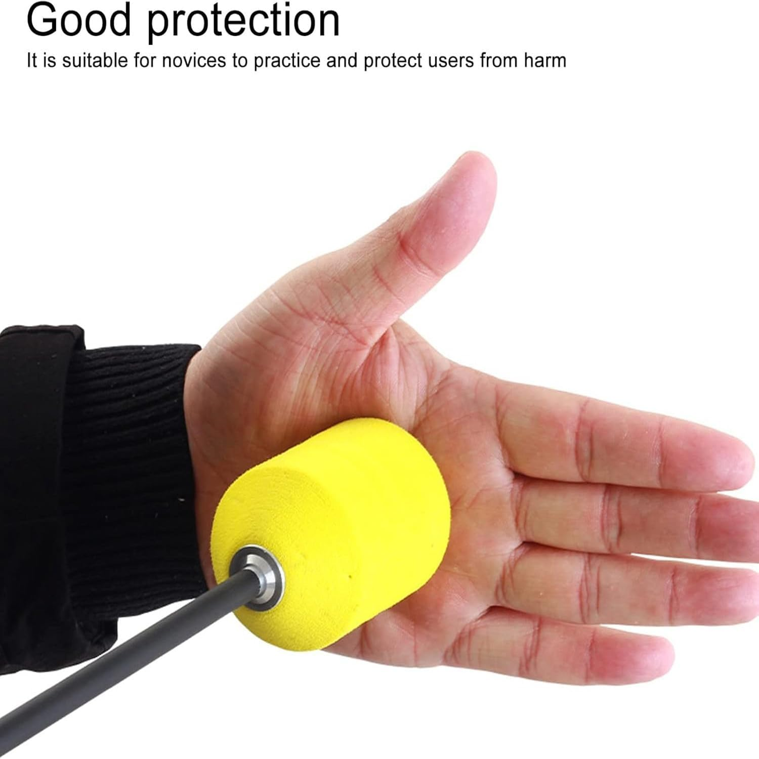 3Pcs Foam Tipped Arrows, Live Cs Supplies Cs Game Arrows Recreation Arrows Head, EVA Sponge Aluminium Alloy Sponge Foam Tipped Archery Sponge Arrow Heads for Archery Battle - Black image number 6