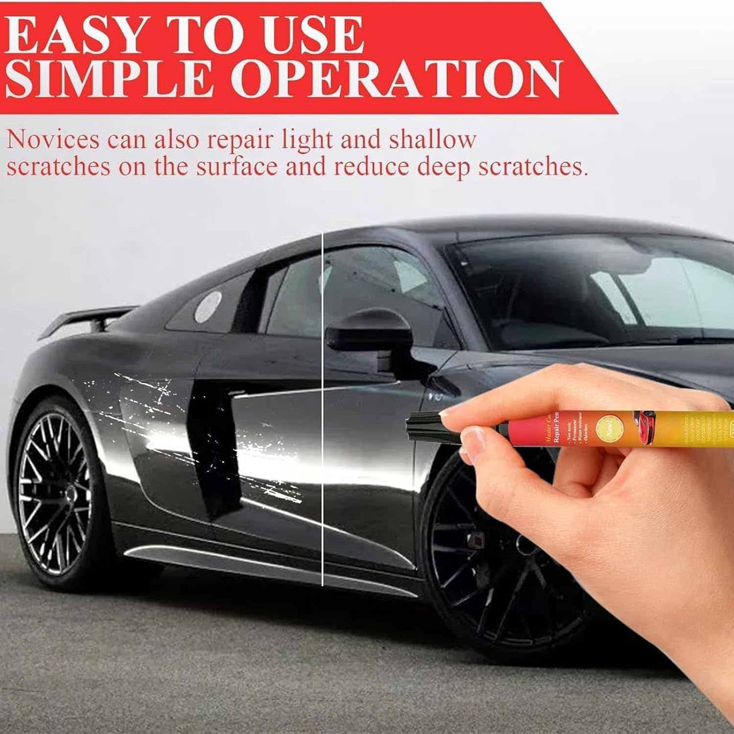 All Cars Magic Pen for Car Scratches, Automotive Touchup Paint, Magic Car Scratch Removal Pen, Weatherproof Touch up Paint Pens, Quick and Easy Scratch Repair Pens for Cars (2Pc) image number 1