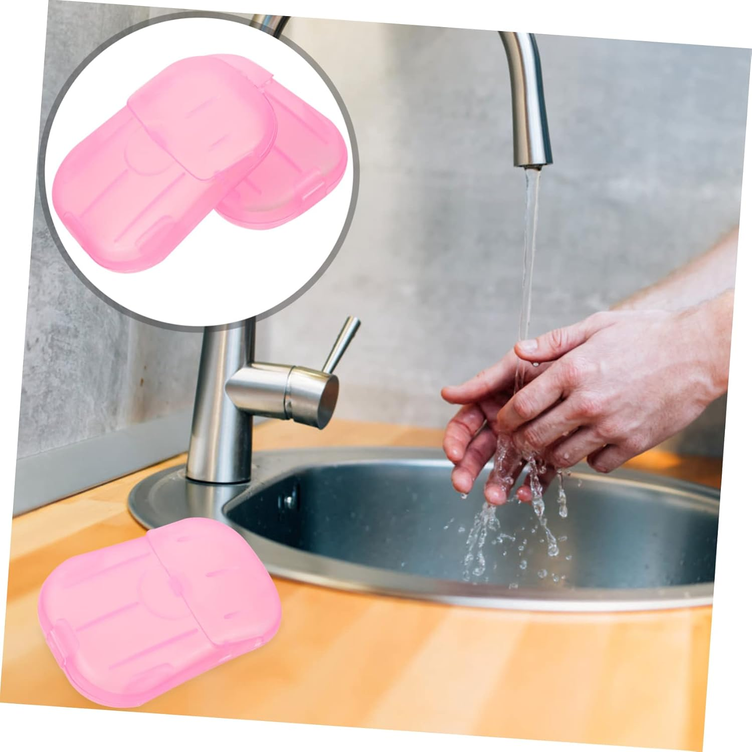MAGICLULU Travel Toiletries Hand Wash Soap Sheets Soap Slices Disposables for Women for Camping Outdoor Hotel Use image number 2