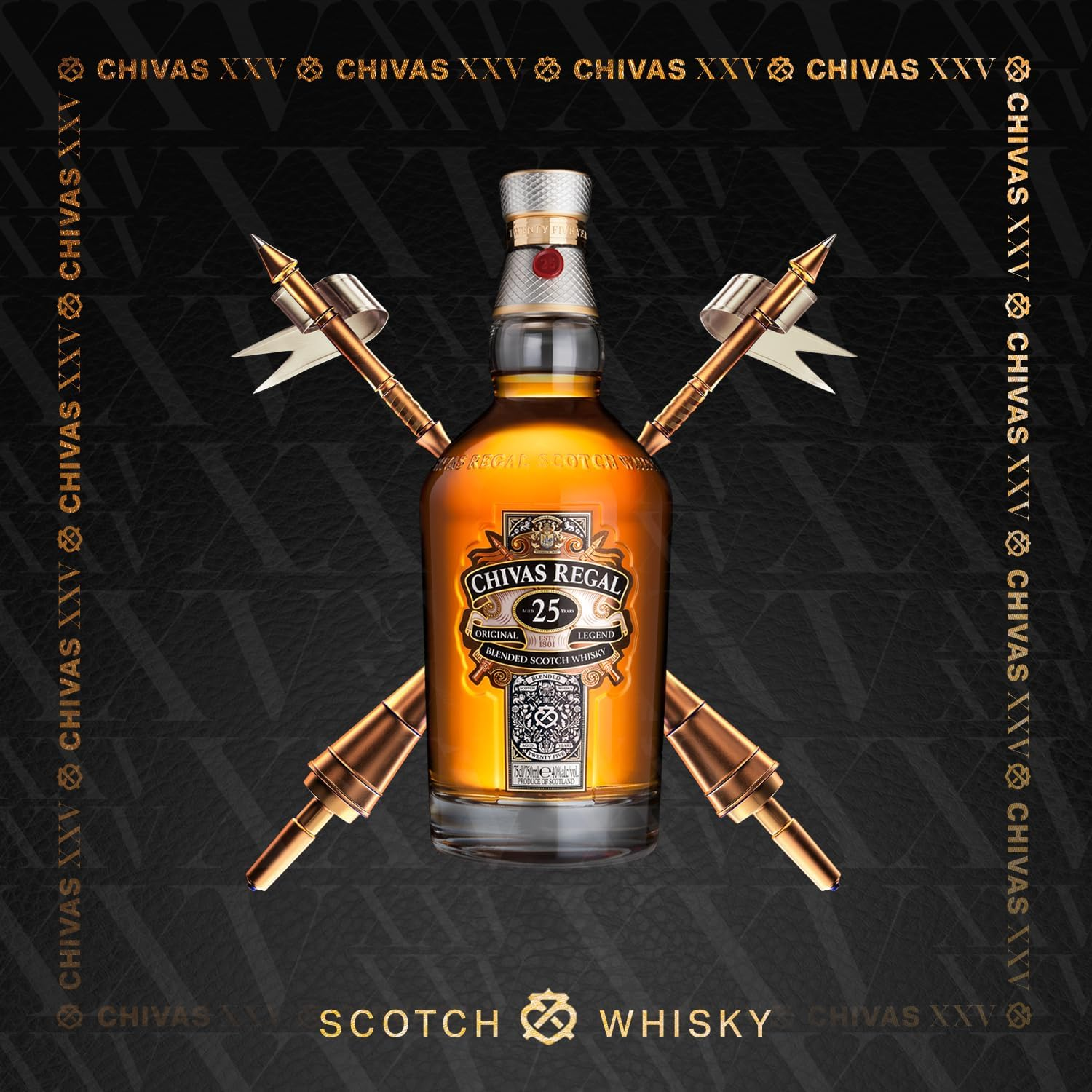 Chivas Regal 25 Year Old Blended Scotch Whisky , 700 Ml image number 2