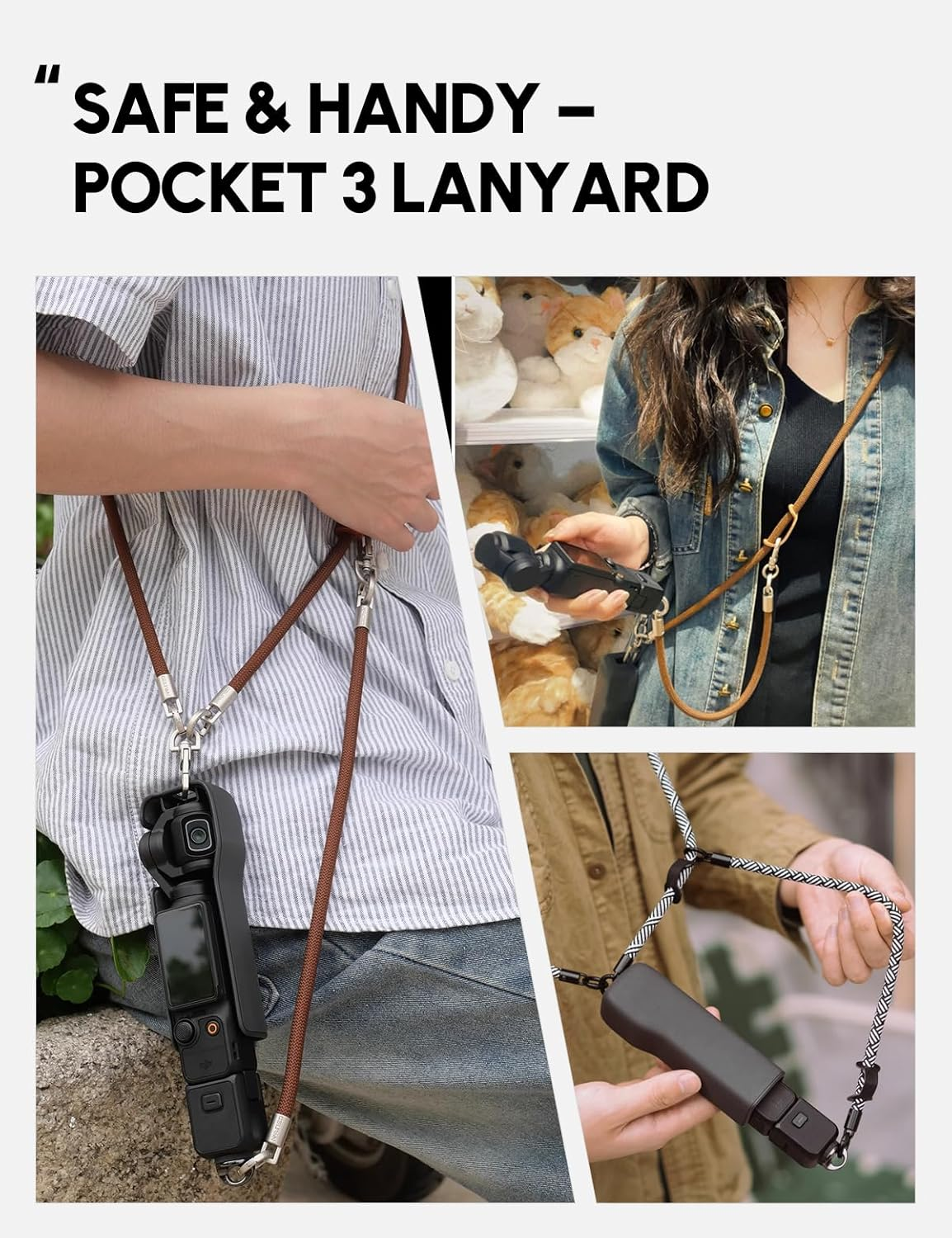 Project-Cb Pocket3 Lanyard,Crossbody & Wrist Strap,Lanyard for DJI Osmo Pocket 3, Phone Strap - Verdant-S image number 6