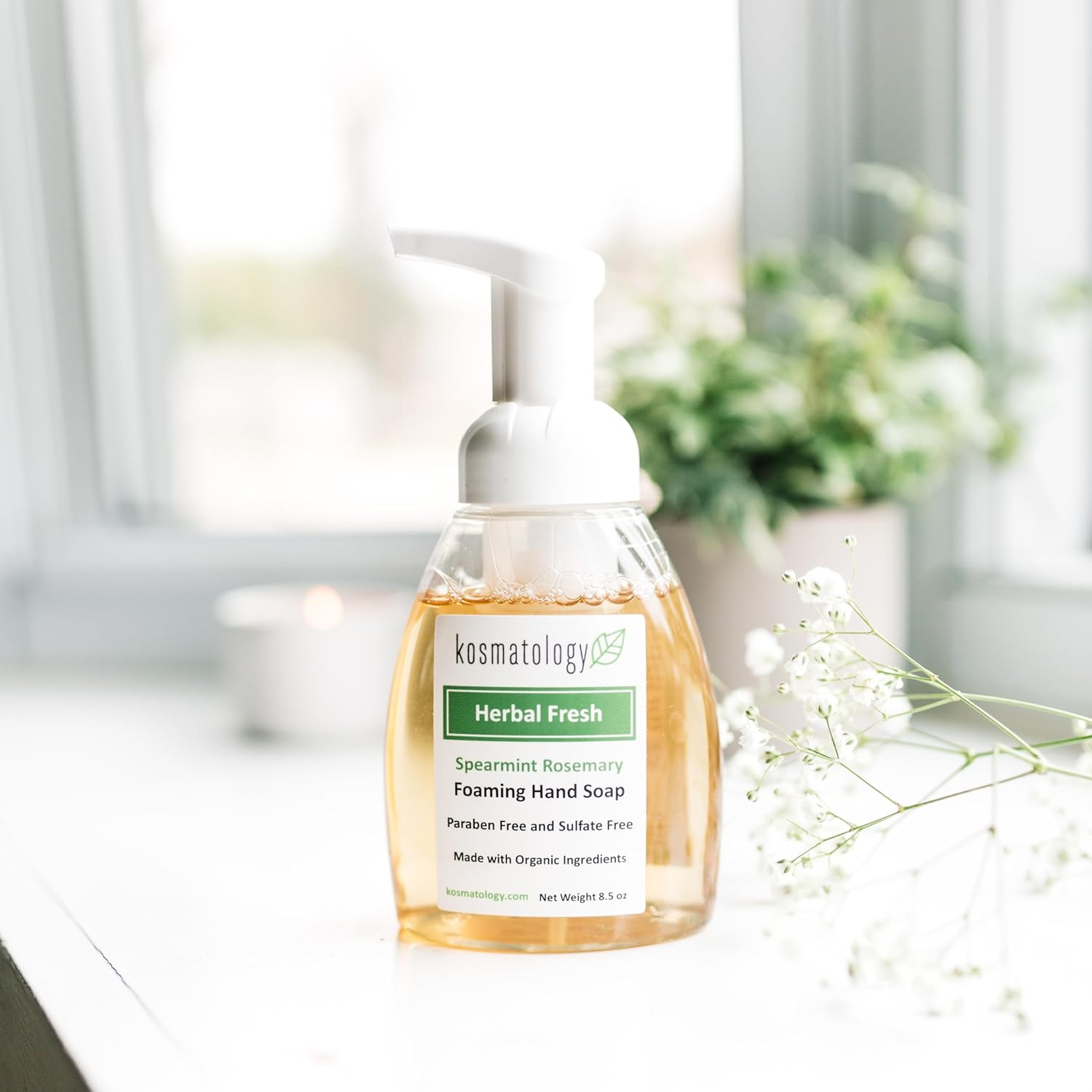 Kosmatology - Herbal Fresh Foaming Hand Soap Spearmint Rosemary - 8.5 Oz. image number 1