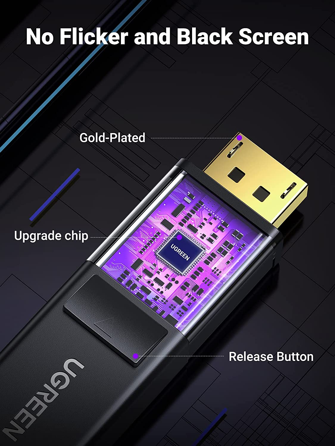 UGREEN Displayport Male to HDMI Male Cable 5M Black(10204) image number 1