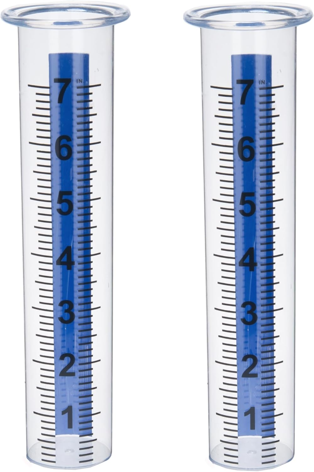 7" Plastic Rain Gauge Replacement Tube with Lid Design, Easy to Read Freeze Proof Rain Gauges (Plastic Gauge Tube) image number 1