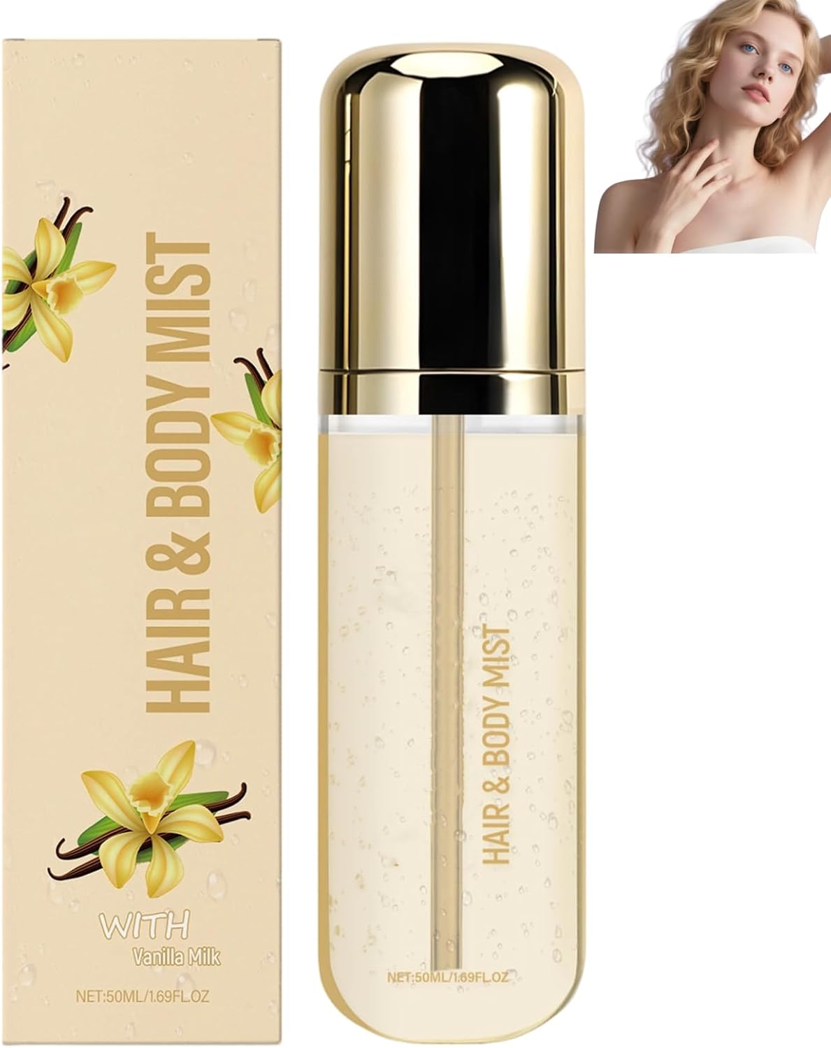 Vanilla Hair and Body Mist, Long-Lasting Perfume Spray for Women & Men, Light Fragrance Mist for Skin and Hair Care, Nourishing, Soothing for Lightweight Hydrating & Refreshing (3Pcs)