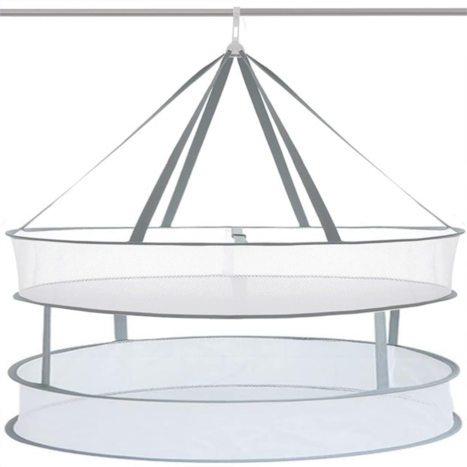 Limcryspp Double-Layer Clothes Drying Rack, Foldable Mesh Drying Rack, Foldable Hanging Net Dryer, Underwear, Etc