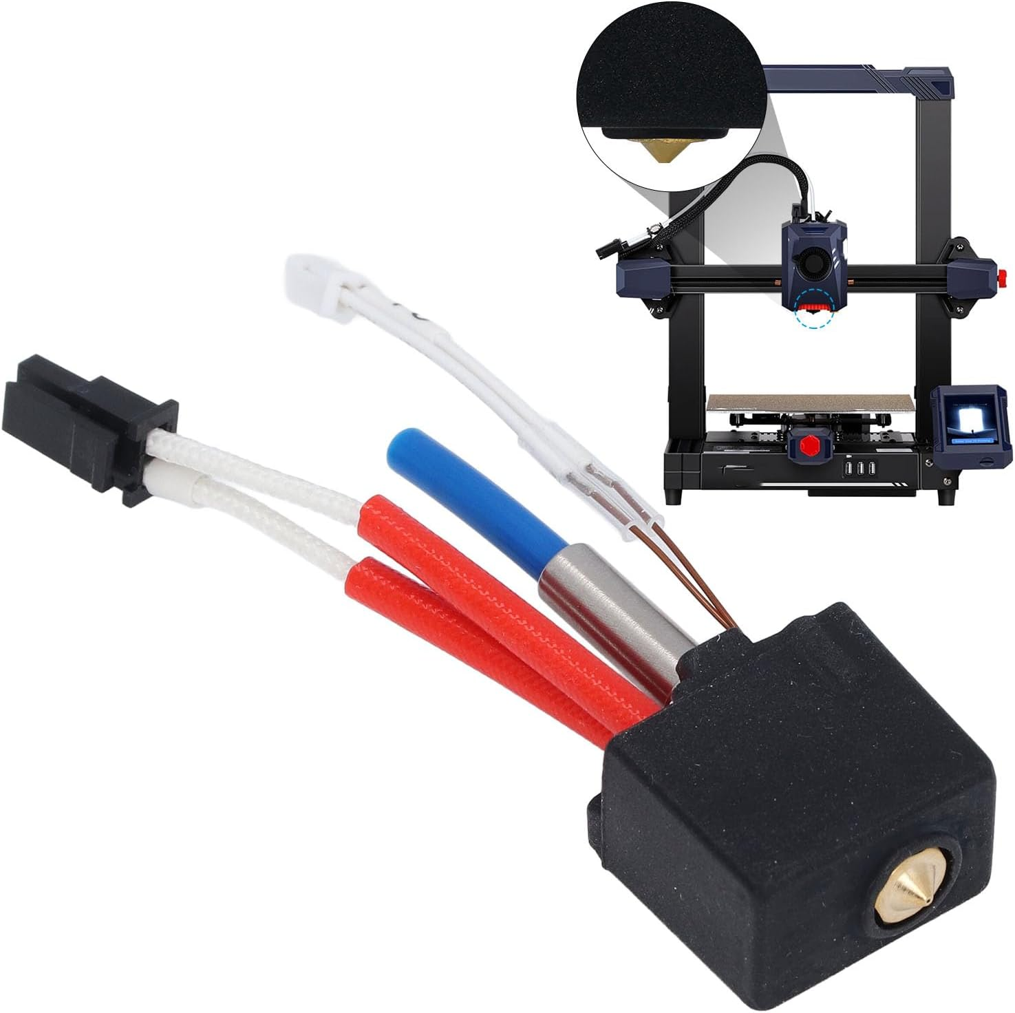 Diyeeni 3D Printer Extruder Hot End, Compatible for Kobra 2 for Kobra 2 Neo for Kobra 2 Pro for Kobra 2 plus for Kobra 2 Maximum FDM 3D Printer Hotend Accessories image number 6