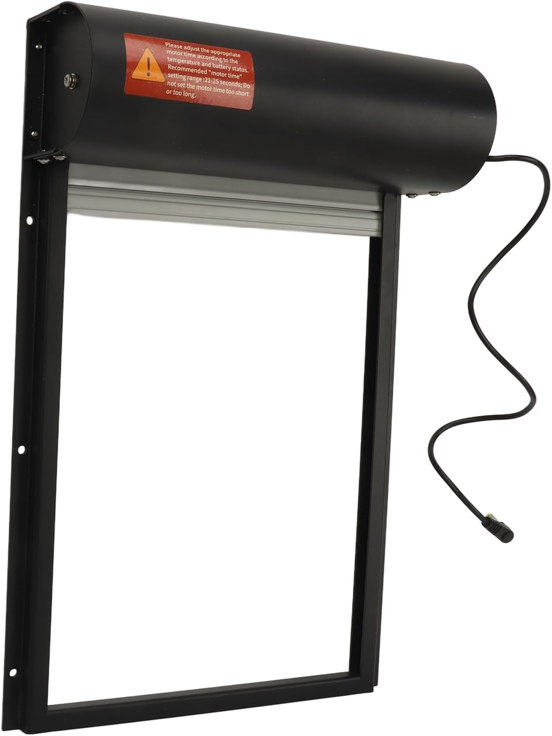 Solar Powered Chicken Coop Door, Automatic Chicken Coop Door Opener with Timer for Duck Goose Farm Safety Equipment (Black)