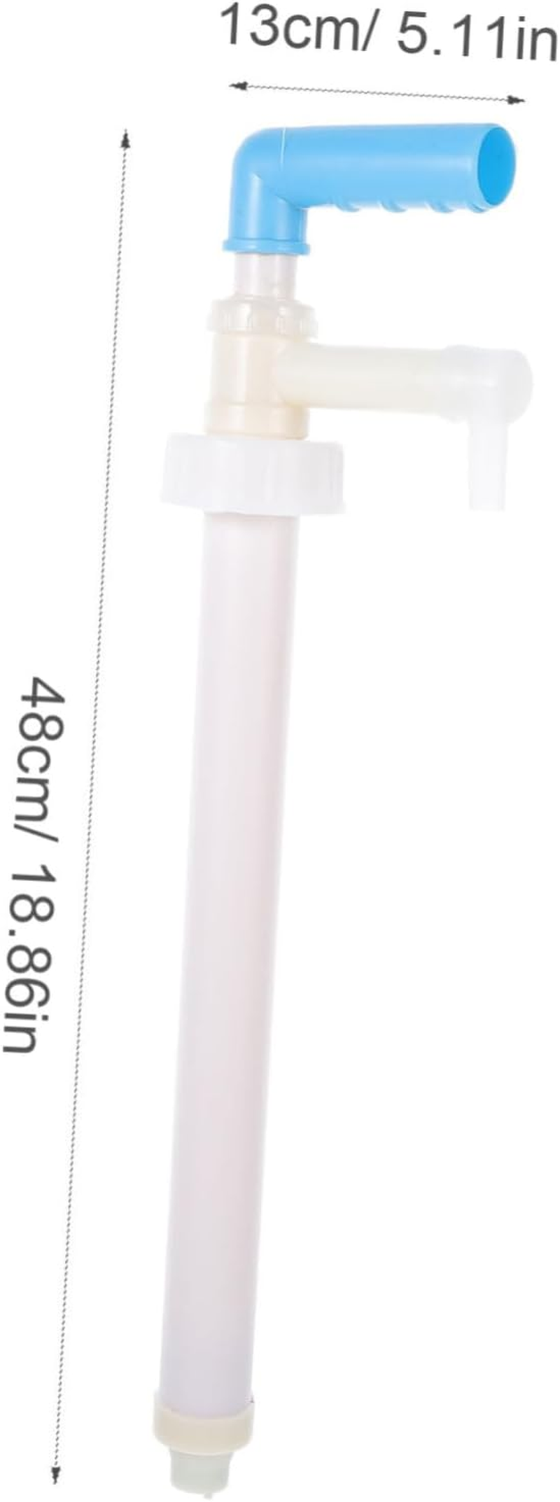 PRETYZOOM 20L Chemical Bucket Hand Pump Liquid Dispenser Set of 2 Manual Plastic Fluid Pump for Household and Industrial Use