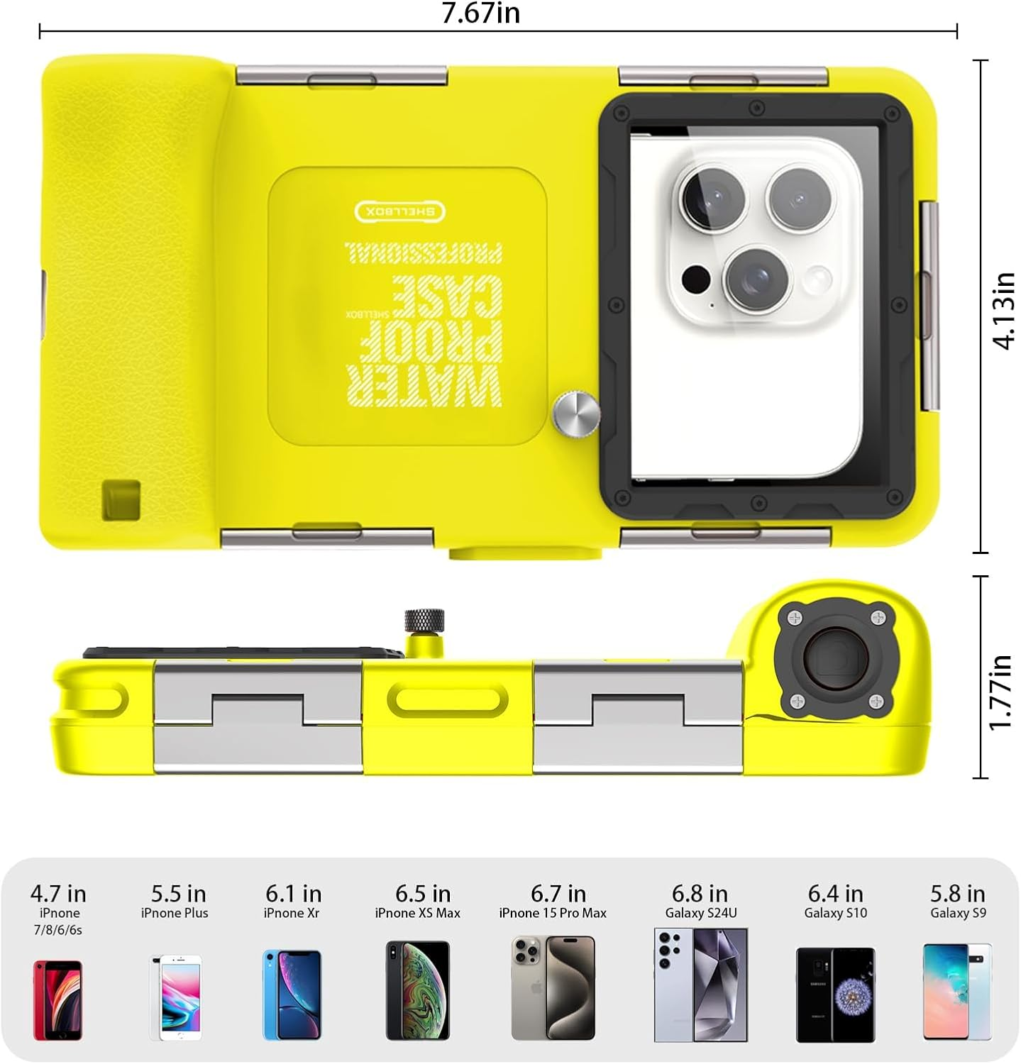 Waterproof Phone Case Underwater Phone Pouch 15M Case with Lanyard for Swimming Snorkeling Raining Dustproof image number 3