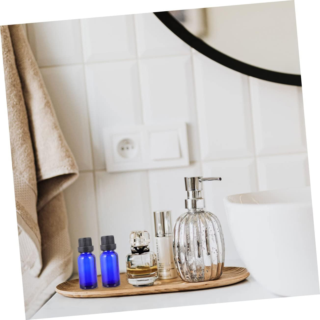 20Pcs Convenient Essential Oil Sample Bottles Glass Orifice Bottles Reducer for and Storage image number 2