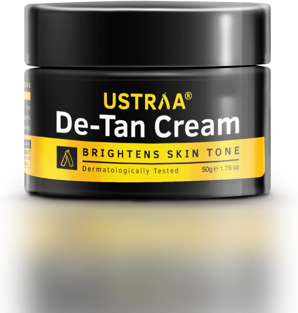 USTRAA De-Tan Cream for Men - 1.76 Oz - for Men - Tan Removal and Even Skin Tone, without BLEACH, No Sulphate, No Paraben, Prevents Dark Spots, with Japanese Yuzu and Liquorice image number 4