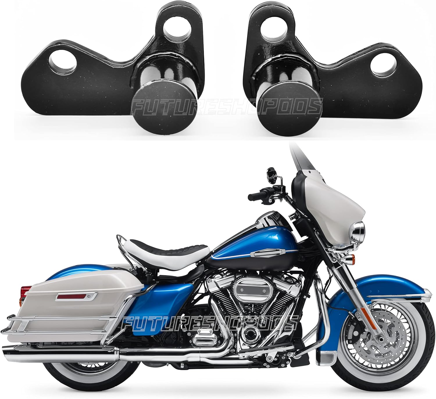 Fits 2022 Street Glide FLHX 02-21 Harley Lowering Kit for Touring Rear Shocks 17 Road Glide FLTRX 14 Ultra Limited FLHTK (02-22 up Touring Models) image number 3
