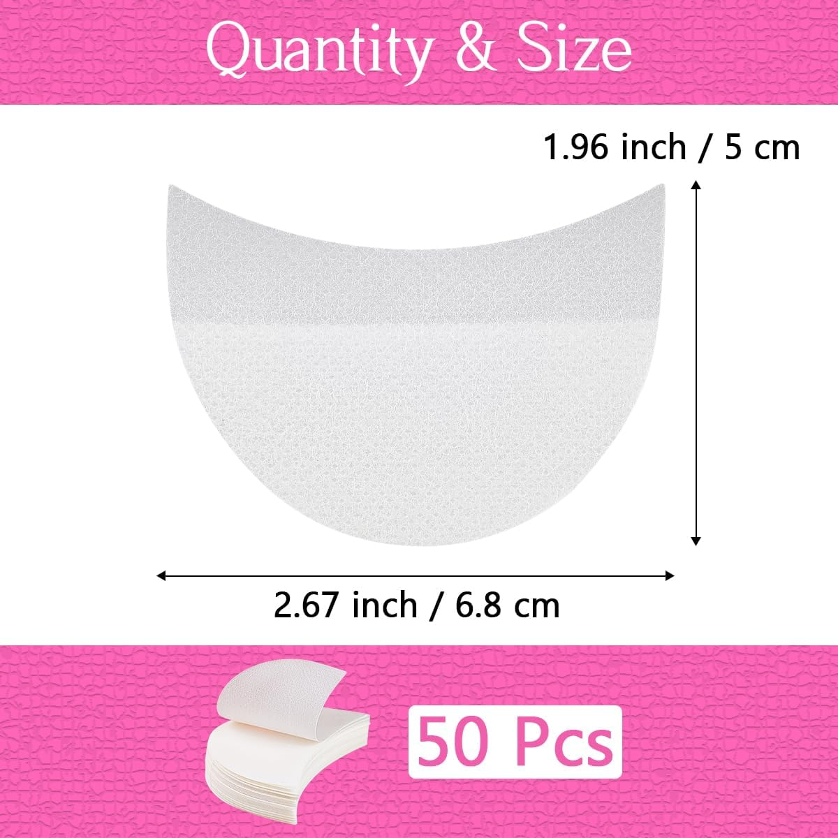 Eye Shadow Pads Eyeshadow Shields 50 PCS Professional Eyeshadow Stencil Tape Eyeliner Stickers Patches Eyeliner Stencil Premium Lint Free for Eyelash Extension Tinting - 200 Pcs image number 7