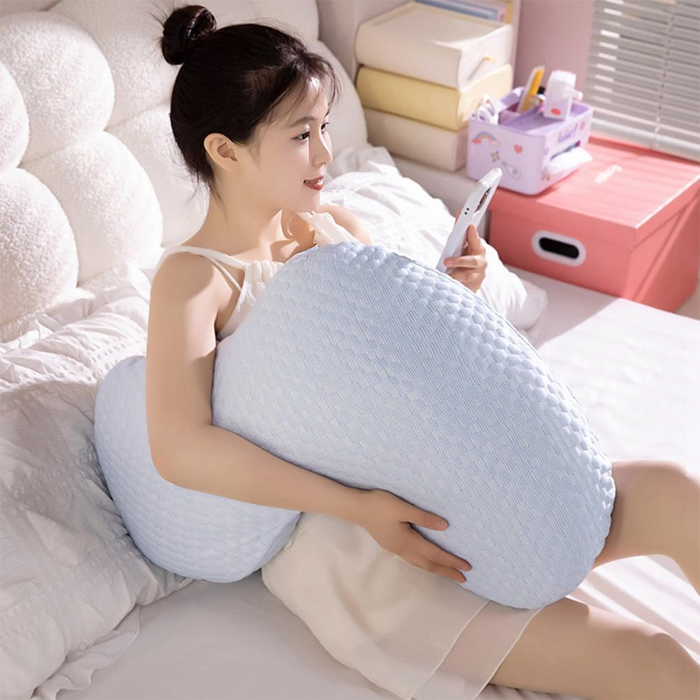 Full Body Pillow, One Piece Full Body Pillow, Memory Foam Firm Body Pillow for Side Sleepe, Cooling Long Pillow, Bed Bedroom Side Sleeping Leg Pillow for Side Sleepers, Pregnancy, Back Pain
