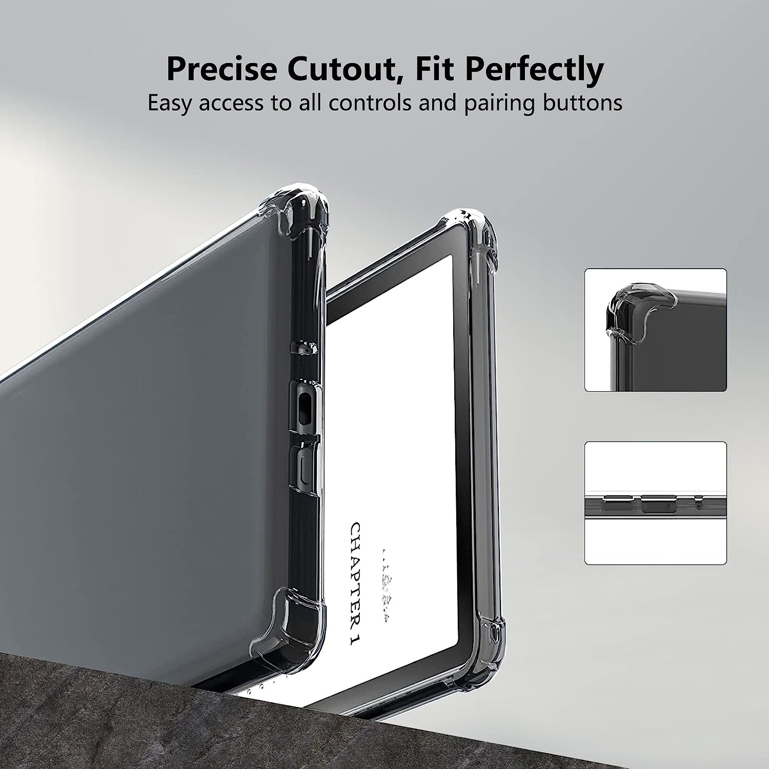 Aircawin for 6'' All-New Kindle Case Clear 2019,Clear Case for Kindle Paperwhite 10Th Generation 2019,Shockproof Ligthwheight Transparent Soft TPU Back Cover Shell for Kindle 10Th Gen E-Reader-Clear image number 4