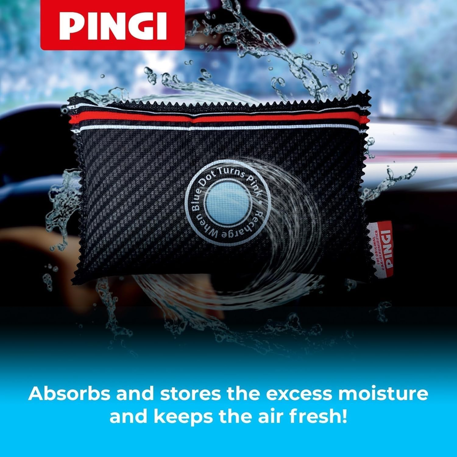 Pingi Dehumidifier Car and Home LV-A300 - Absorbs Moisture Condensation Damp Keeping Windscreens Clear - One Reusable 299 G Bag image number 2