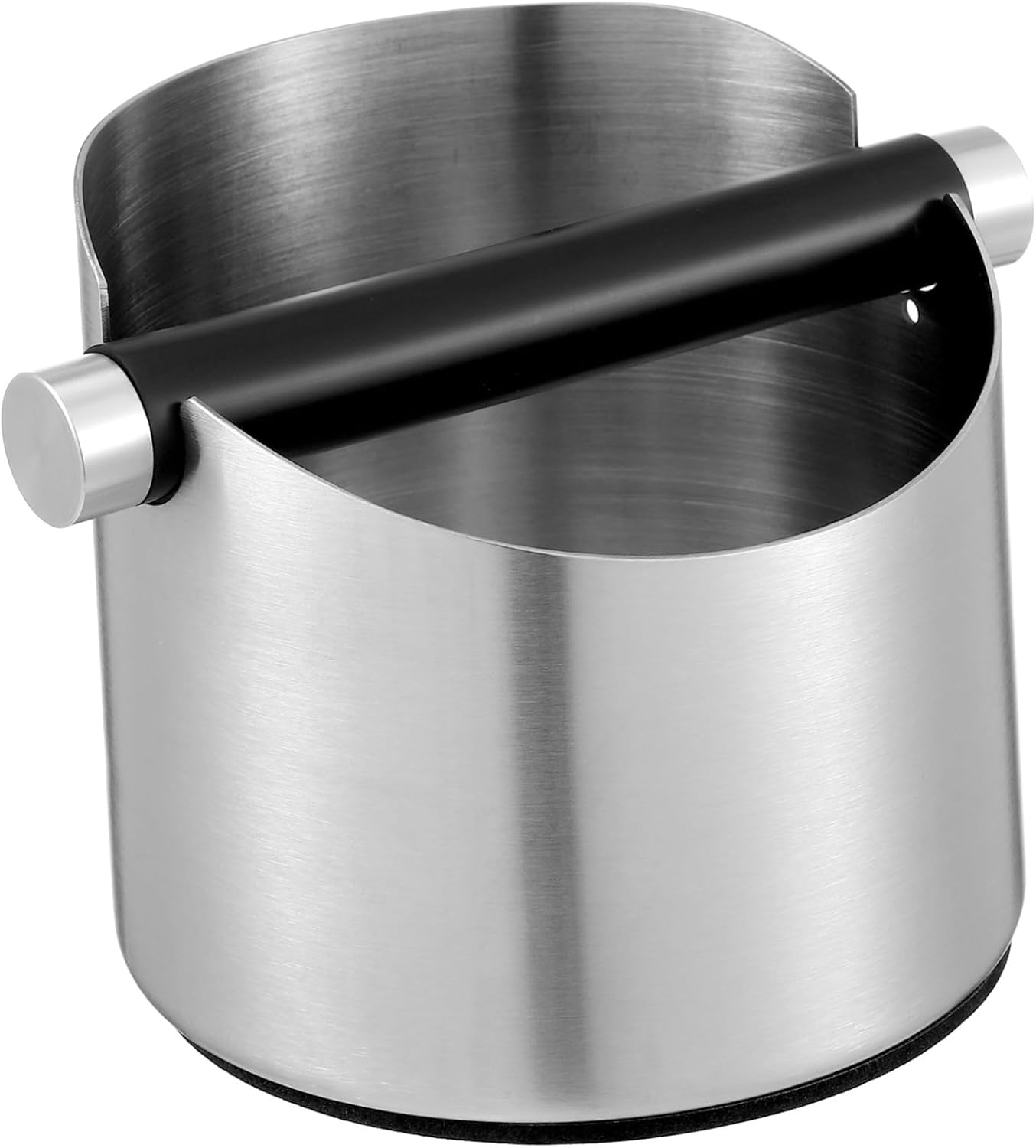 HOODANCOS Stainless Steel Espresso Dump Bin Coffee Knock Holder with Deep Bowl Large Capacity Coffee Grounds Storage Container for Home Bar Cafe Kitchen