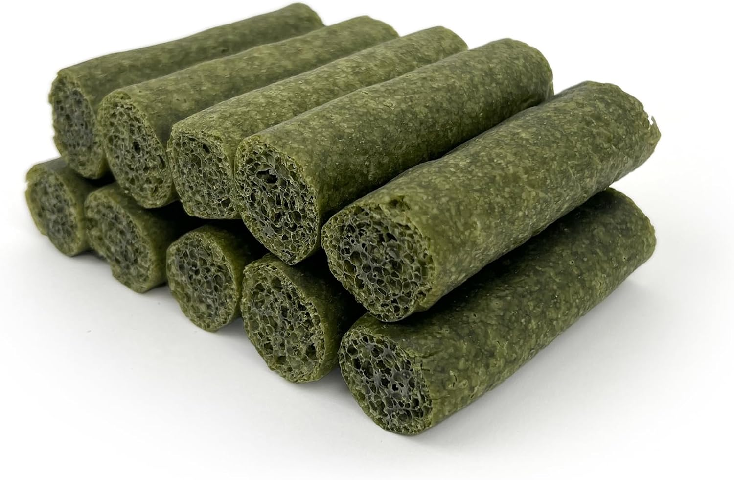 It'S Treat Time Denta Sponge Chews, round Sticks, Natural Plant Based,Small 10 Pack &ndash; Dental Chews with Superfoods, Low Fat, Easily Digestible, Helps Reduce Plaque & Tart, Seaweed Flavour image number 1