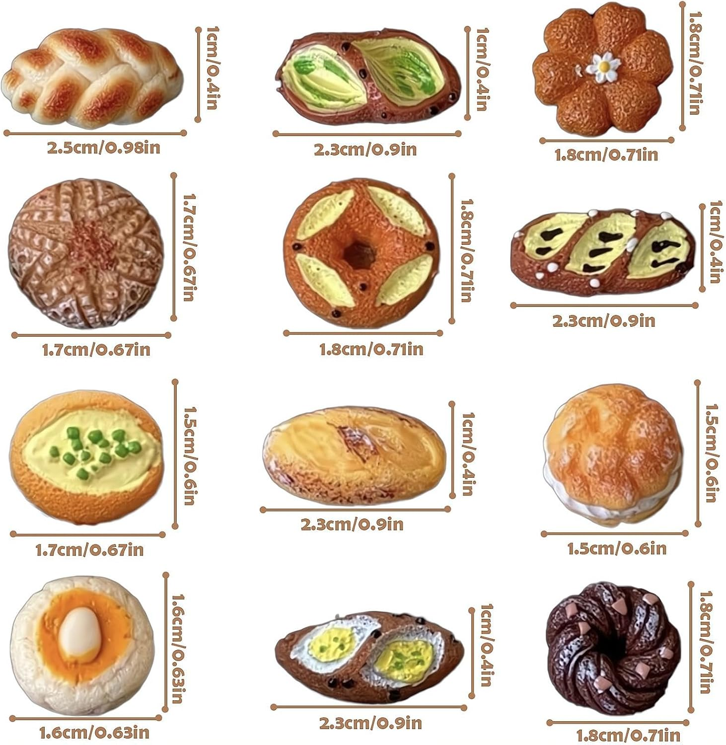 REGODI 12Pcs 3D Bread Fridge Magnets, Cute Strong Refrigerator Stickers for Kitchen, Whiteboard, Cabinets & Office Decor, Fun Baking-Themed Accessories image number 2