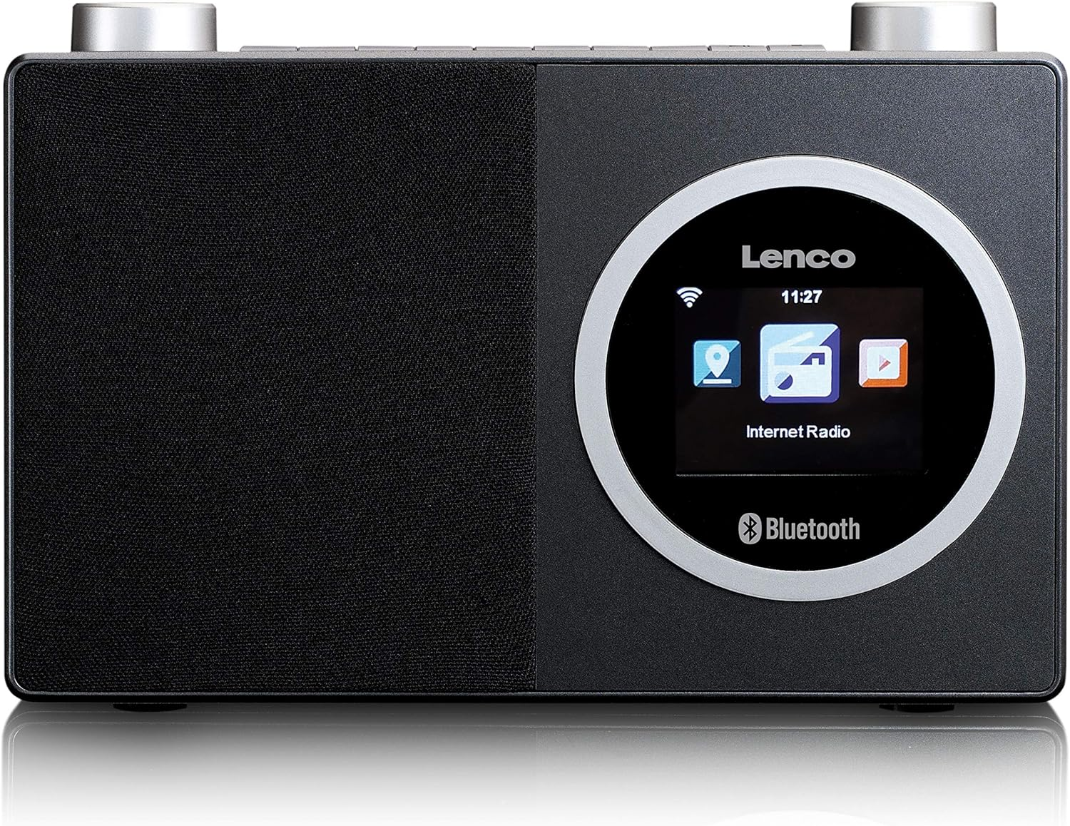 Lenco A003244 DIR 70 - Portable Internet Radio - DAB + Radio Retro Digital Radio - Wifi Bluetooth - 2.4 Inch Colour Screen - 3Wattrms-4Station Memory App Control Viaairmusic Black image number 6