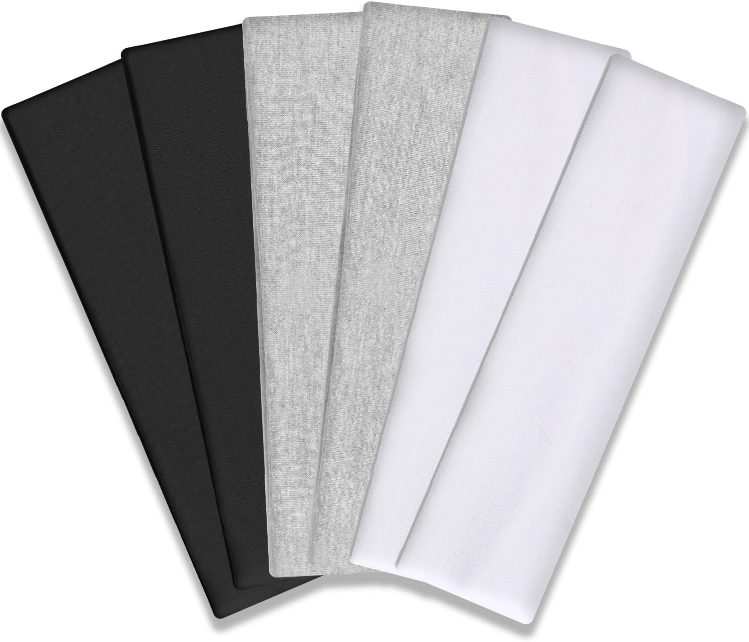 IVARYSS Workout Headbands for Women Non Slip, Premium Stretchy Soft Fabric Head Bands for Women'S Hair, Wear for Yoga, Running, Sport, 6 Pack