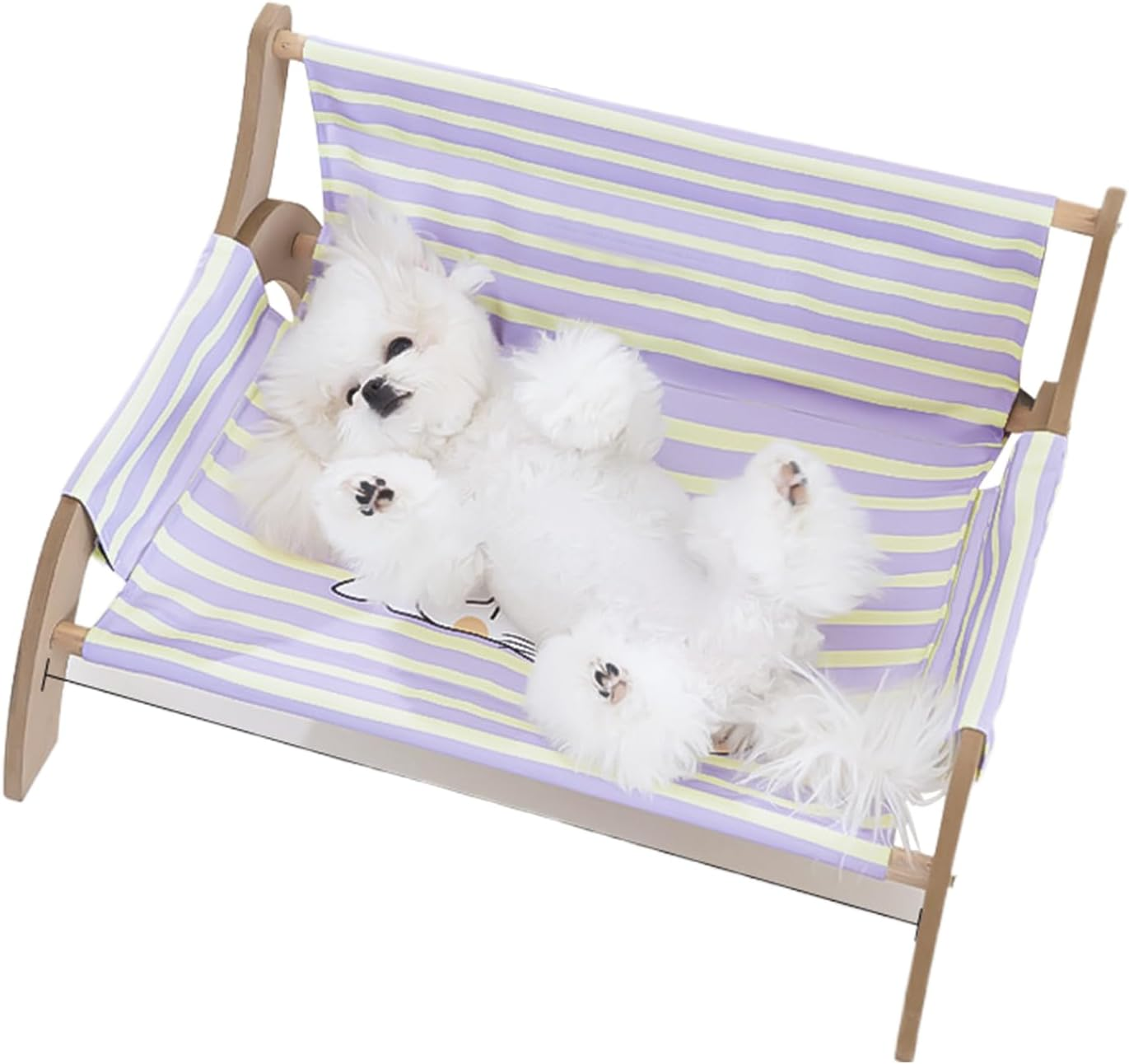 Cat Lounger - Comfortable Kitten Resting Lounge, Soft Breathable Sleeping Stripe Bed | Cozy Cat Soothing Lounger for Apartment Living, Indoor and Outdoor Use, Pet Chair, Comfort with Calming Design image number 4