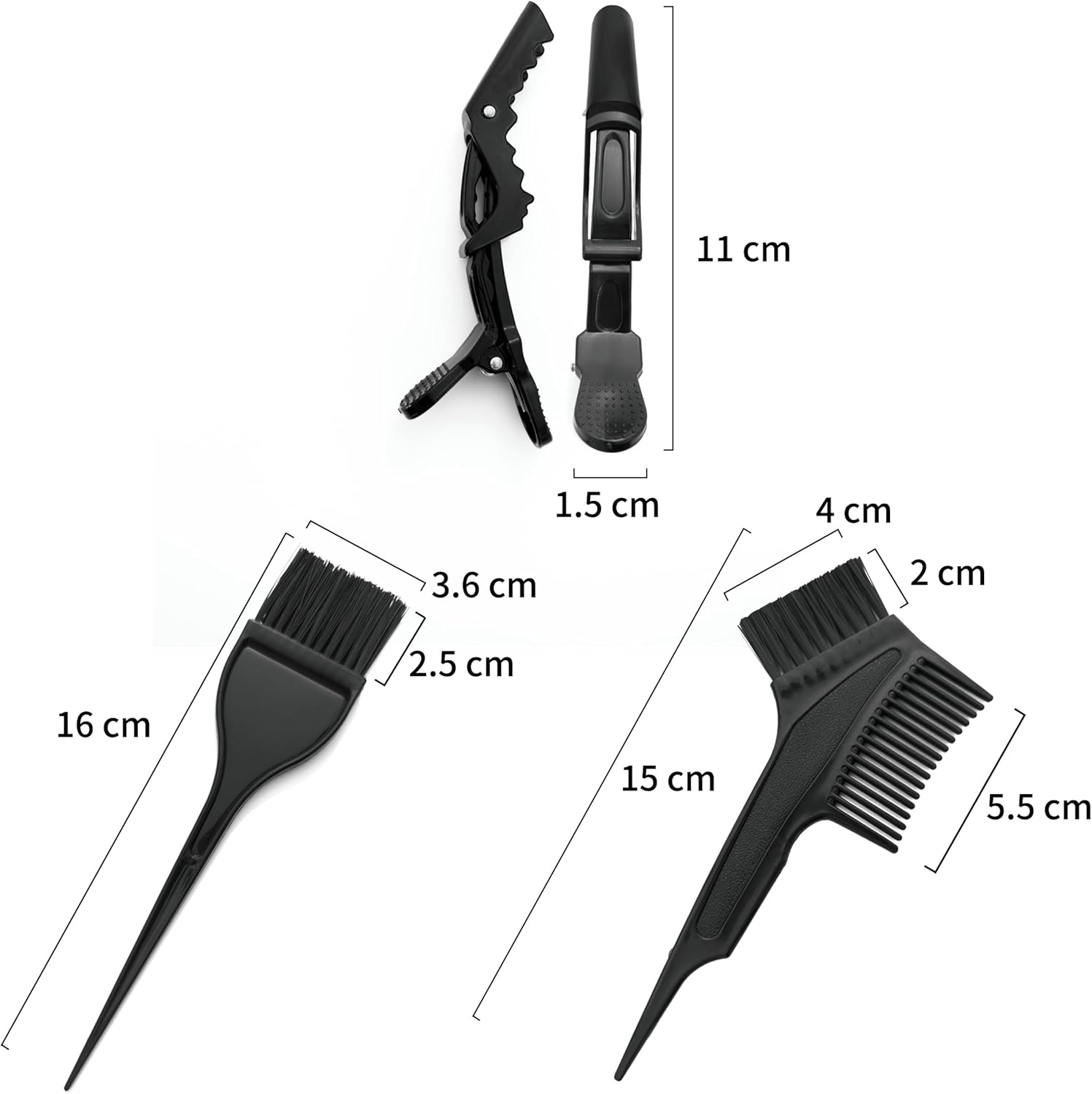 Losaria 10 Pieces Hair Dye Kit Hair Coloring Dyeing Kit Professional Hair Dye Tools for Bleaching and Hair Dye, Including Hair Dye Brush, Ear Cover, Hair Cover, Shawl, Gloves, Hair Clips image number 1