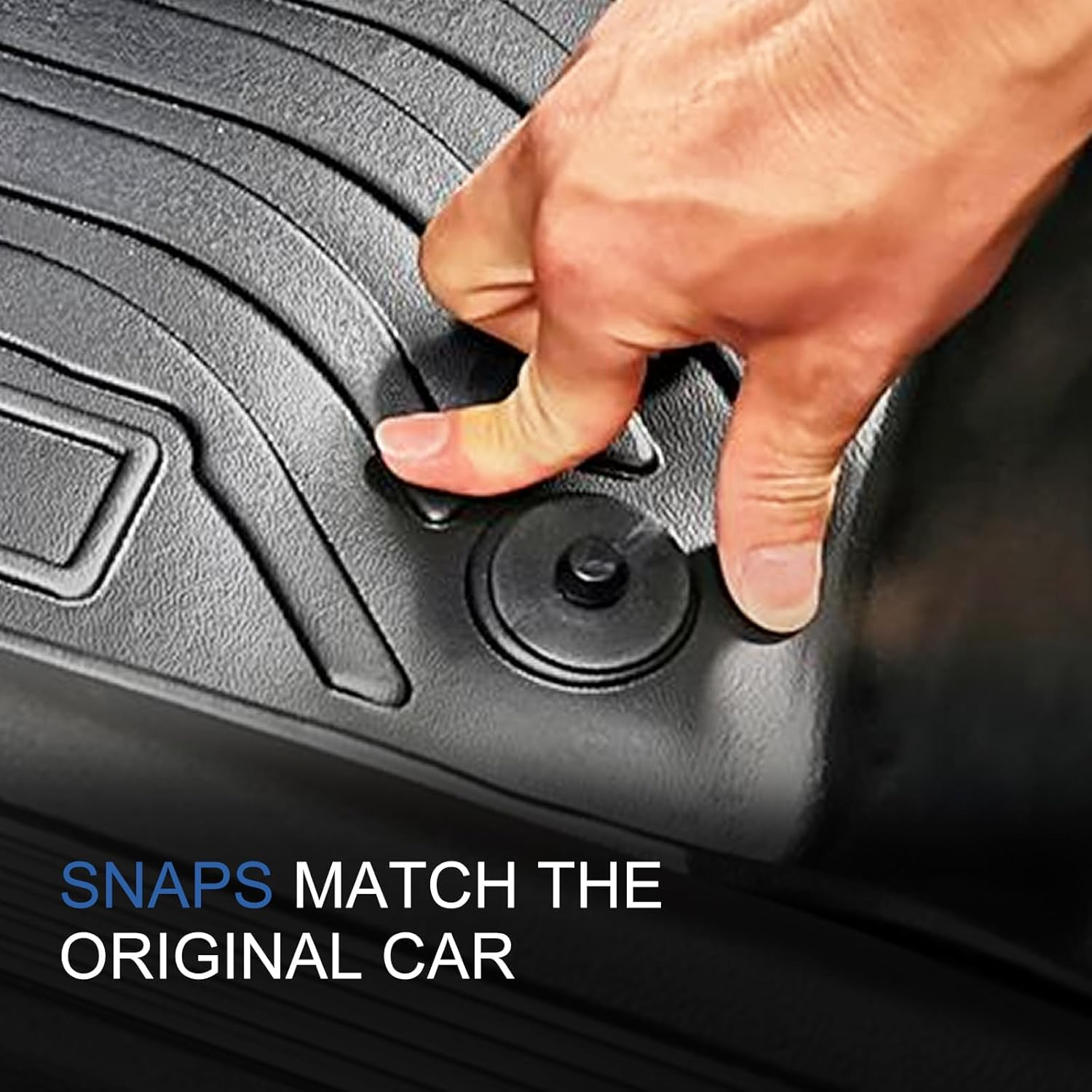 Floor Mats Compatible with 2025 2026 Tesla Model Y Juniper 5 Seater TPE All Weather Floor Liners Accessories, 1St & 2Nd Rows Car Mats Interior Black image number 1